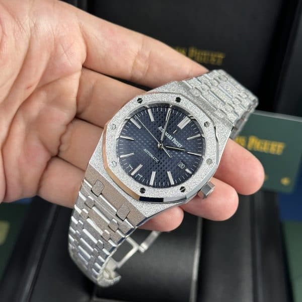 Dong-Ho-Audemars-Piguet-Royal-Oak-15410-Frosted-Gold-Rep-11-Cao-Cap-Mat-Xanh-APS-Factory-41mm-11-1
