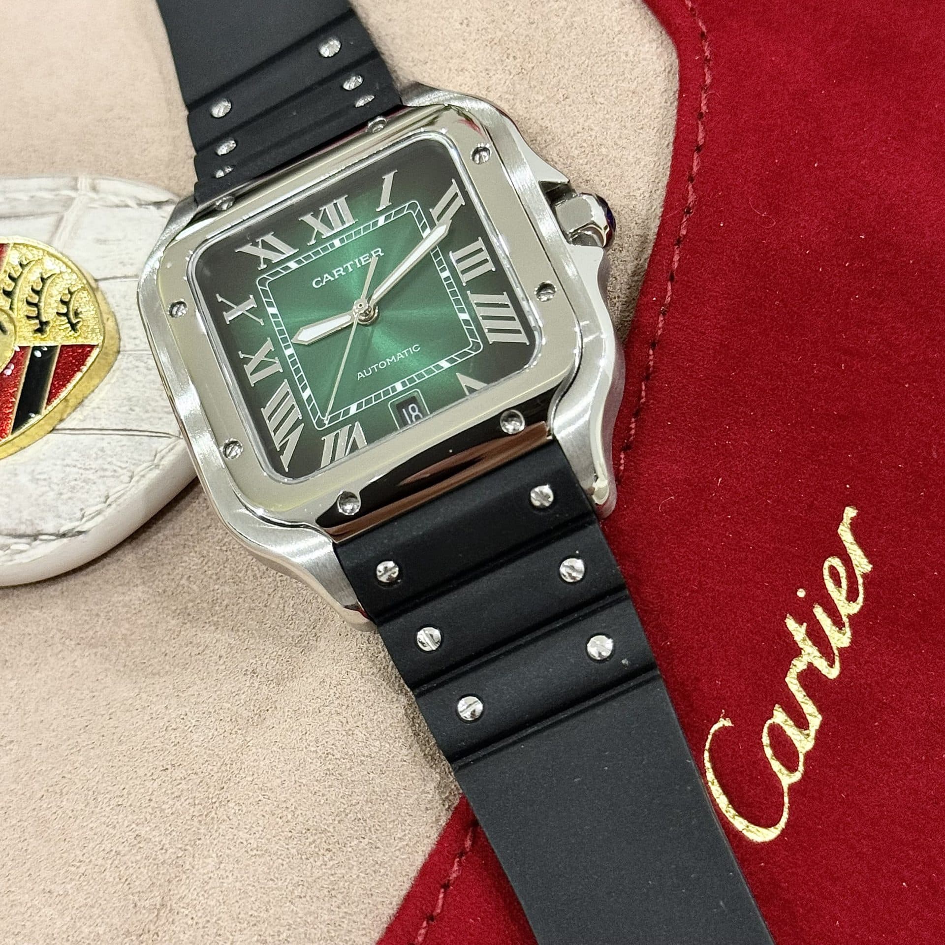 Dong-Ho-Cartier-Rep-11-Santos-WSSA0061-Mat-Xanh-Green-Day-Cao-Su-BVF-39-2-1