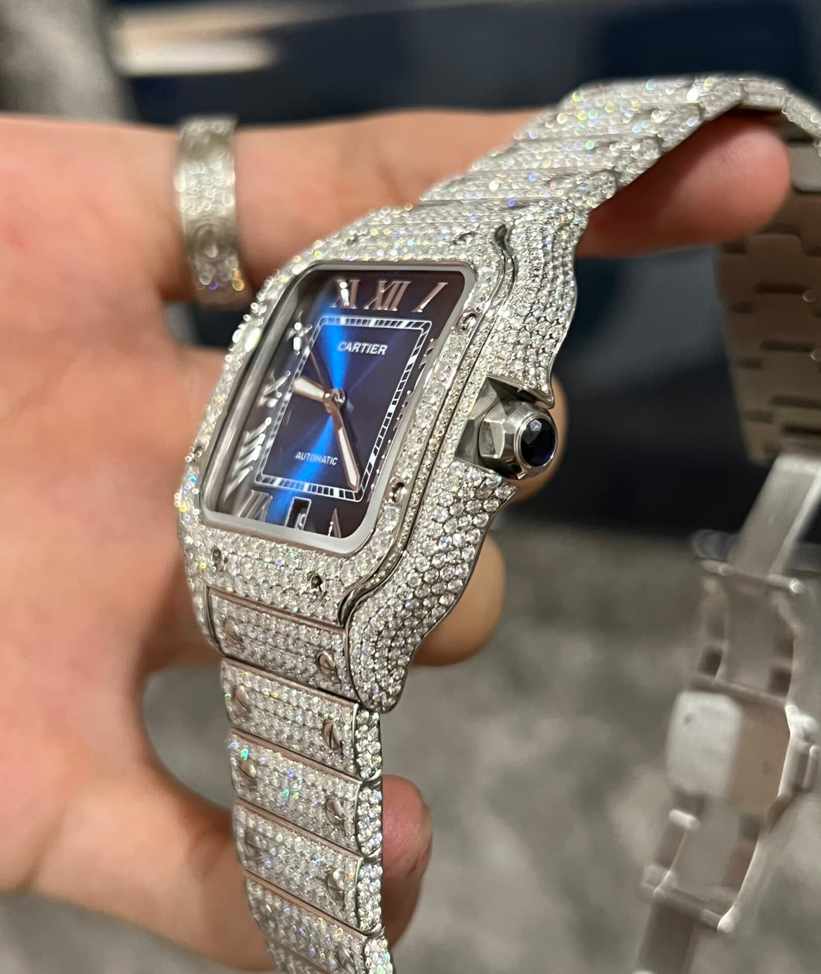 Dong-Ho-Cartier-Santos-Dinh-Full-Kim-Cuong-Moissanite-Mat-Xanh-39-6-1