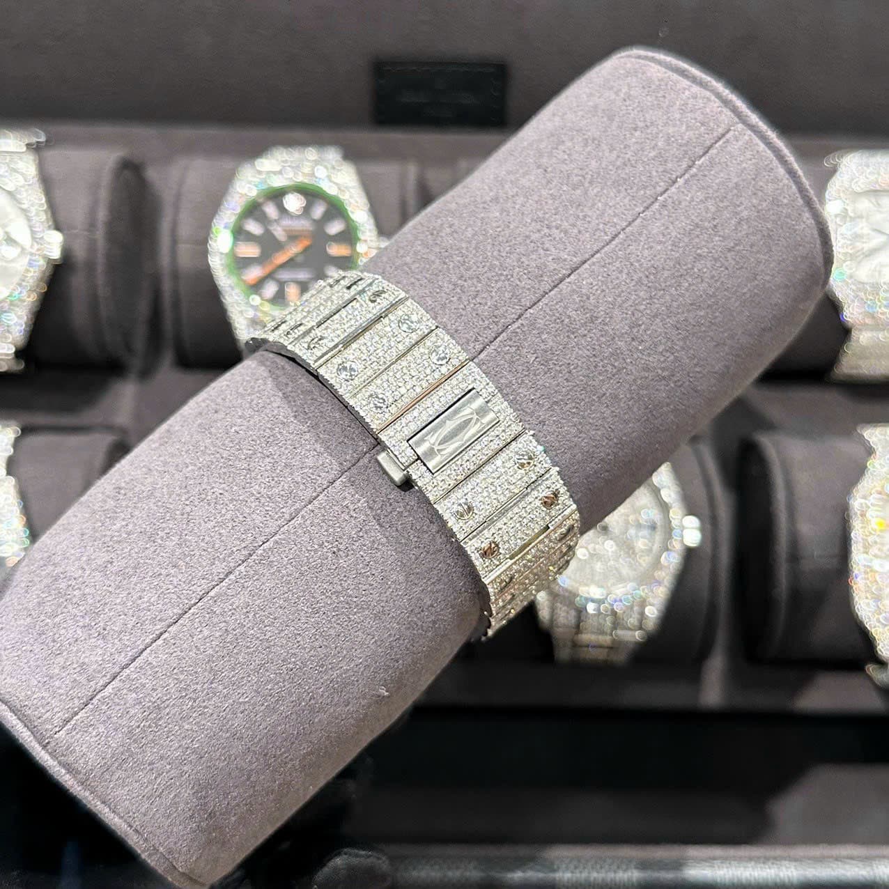 Dong-Ho-Cartier-Santos-Do-Full-Kim-Cuong-Thien-Nhien-Blue-Dial-39-1-1
