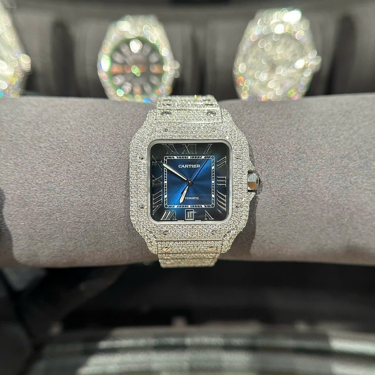Dong-Ho-Cartier-Santos-Do-Full-Kim-Cuong-Thien-Nhien-Blue-Dial-39-3-1