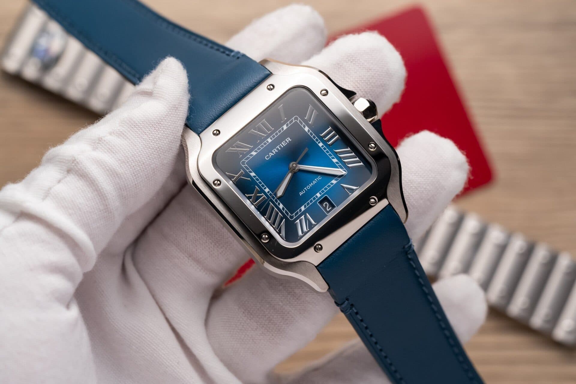 Dong-Ho-Cartier-Santos-de-Cartier-WSSA0013-Rep-11-Blue-Dial-BV-39-7-1
