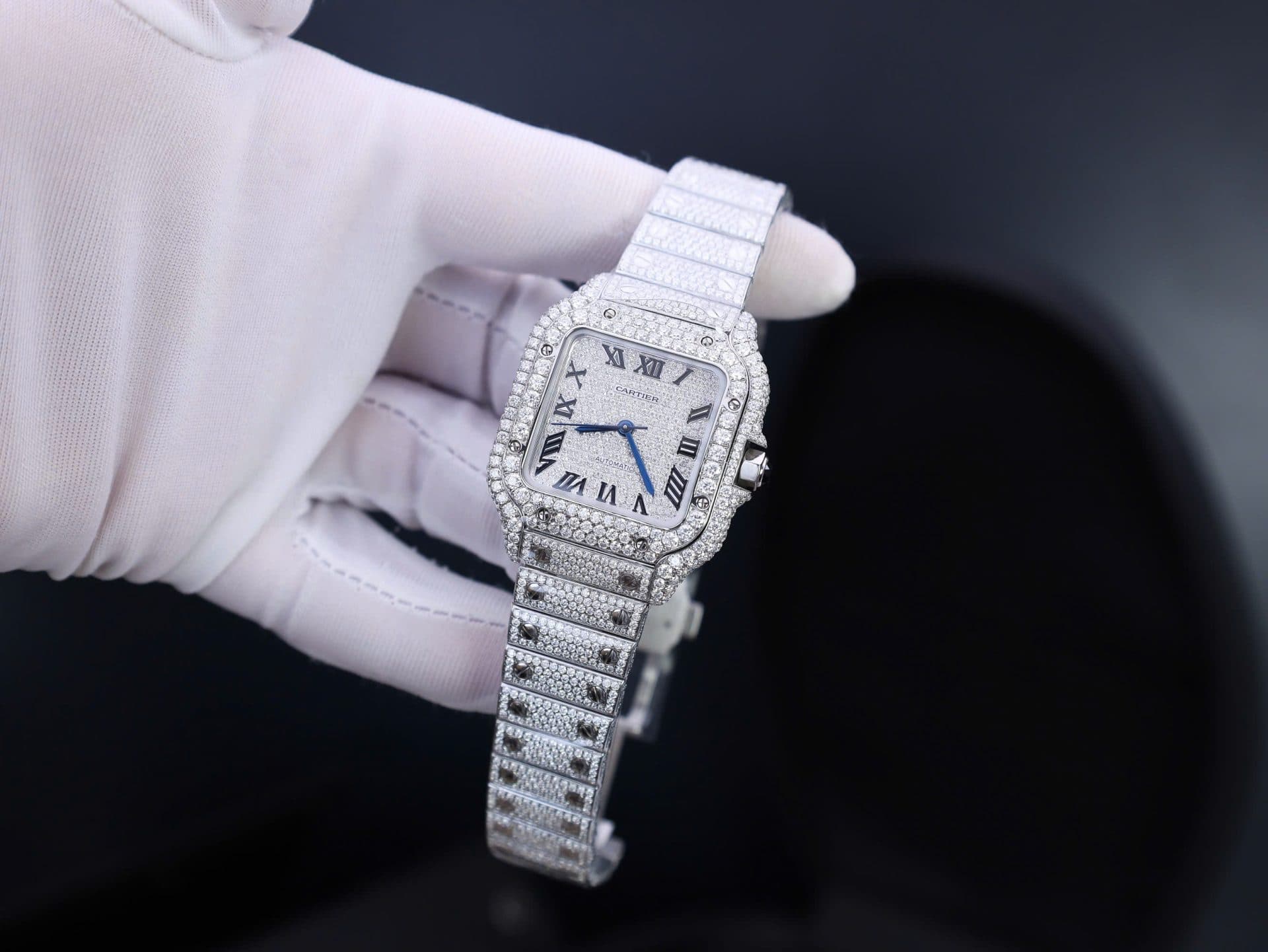 Dong-Ho-Che-Tac-Cartier-Santos-Dinh-Full-Kim-Cuong-Moissanite-Hong-Kong-35mm-6-1
