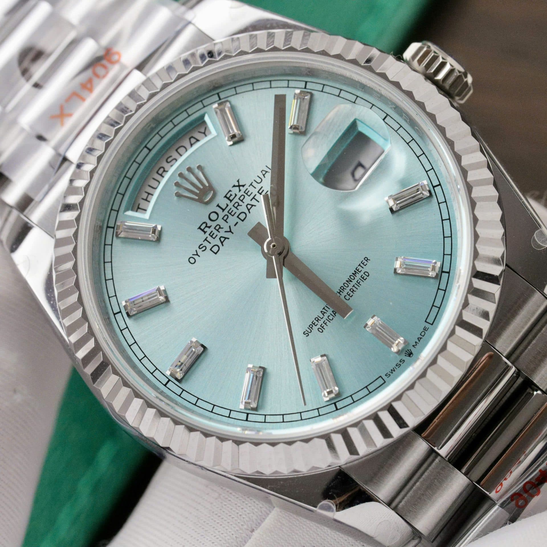 Dong-Ho-Che-Tac-Rolex-Day-Date-128236-Mat-Xanh-Bang-Trong-Luong-158gram-Nha-May-QF-36mm-3-1