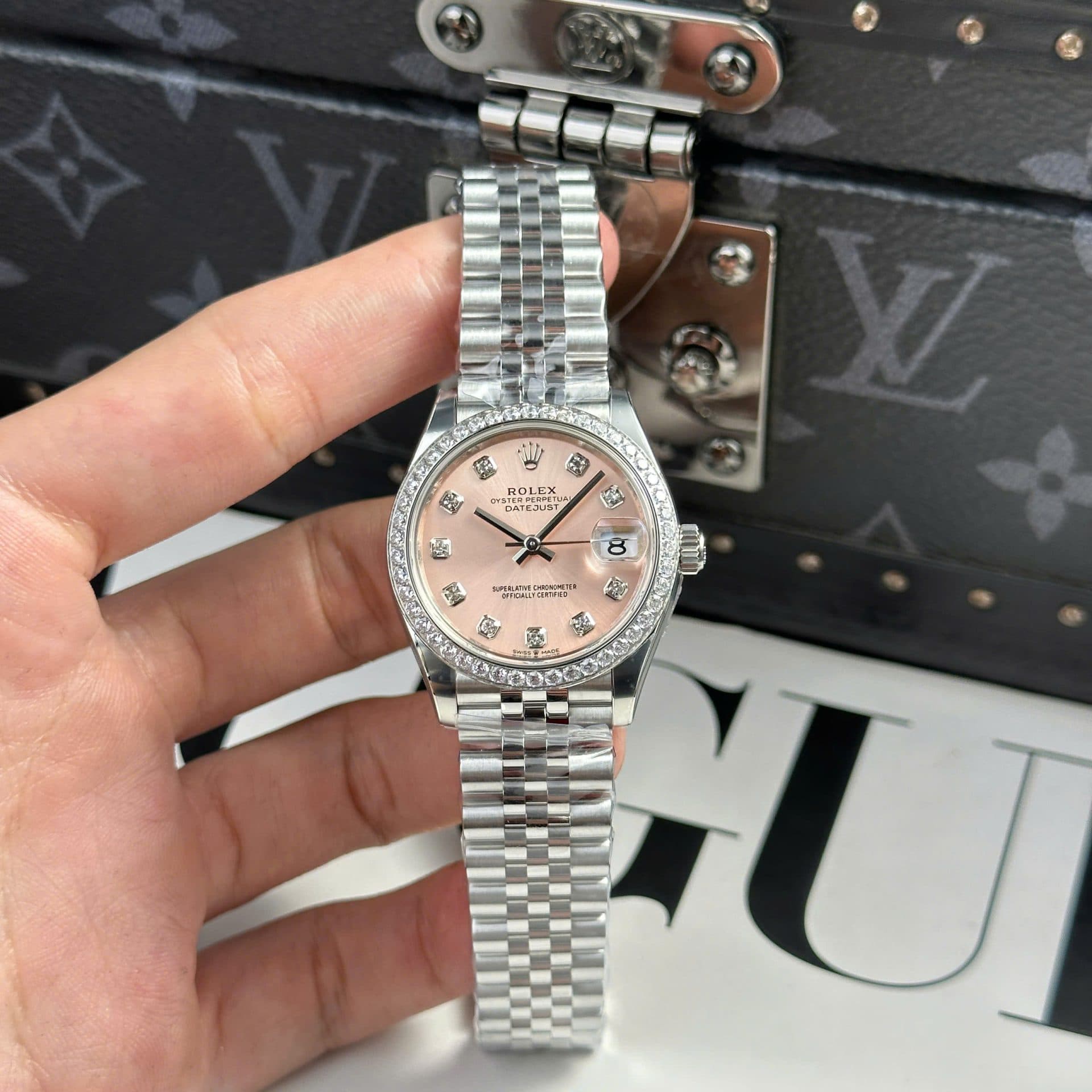 Dong-Ho-Nu-Rolex-DateJust-Rep-11-Cao-Cap-Mat-Hong-Coc-So-Da-Nha-May-THB-31mm-7-1