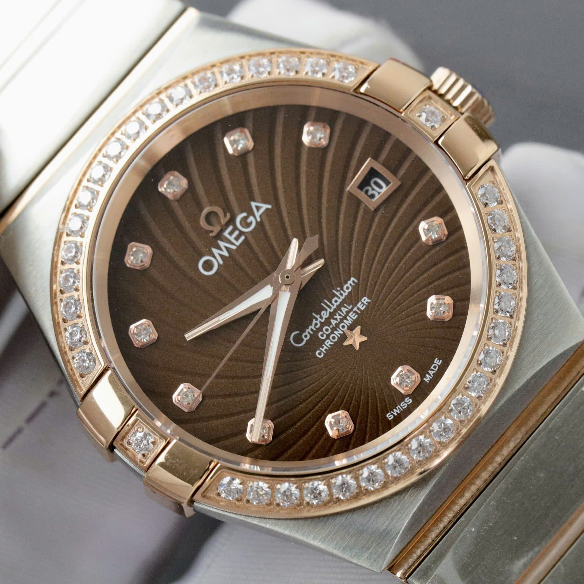 Dong-Ho-Omega-Constellation-Co-Axial-Fake-11-Demi-Vang-Hong-Mat-Nau-38mm-5-1