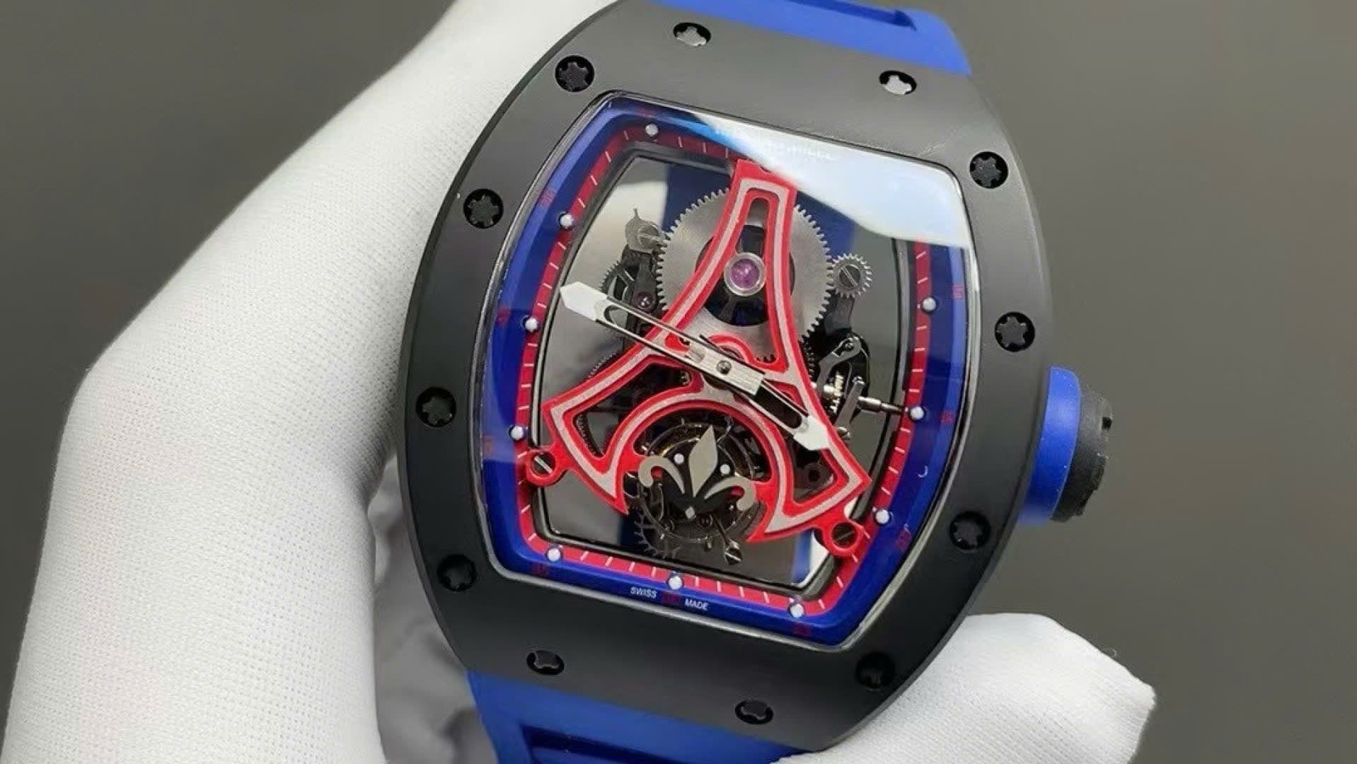Dong-Ho-Richard-Mille-RM52-03-Paris-Saint-Germain-Tourbillon-Rep-1-1-Gom-Den-40x48mm-6-1