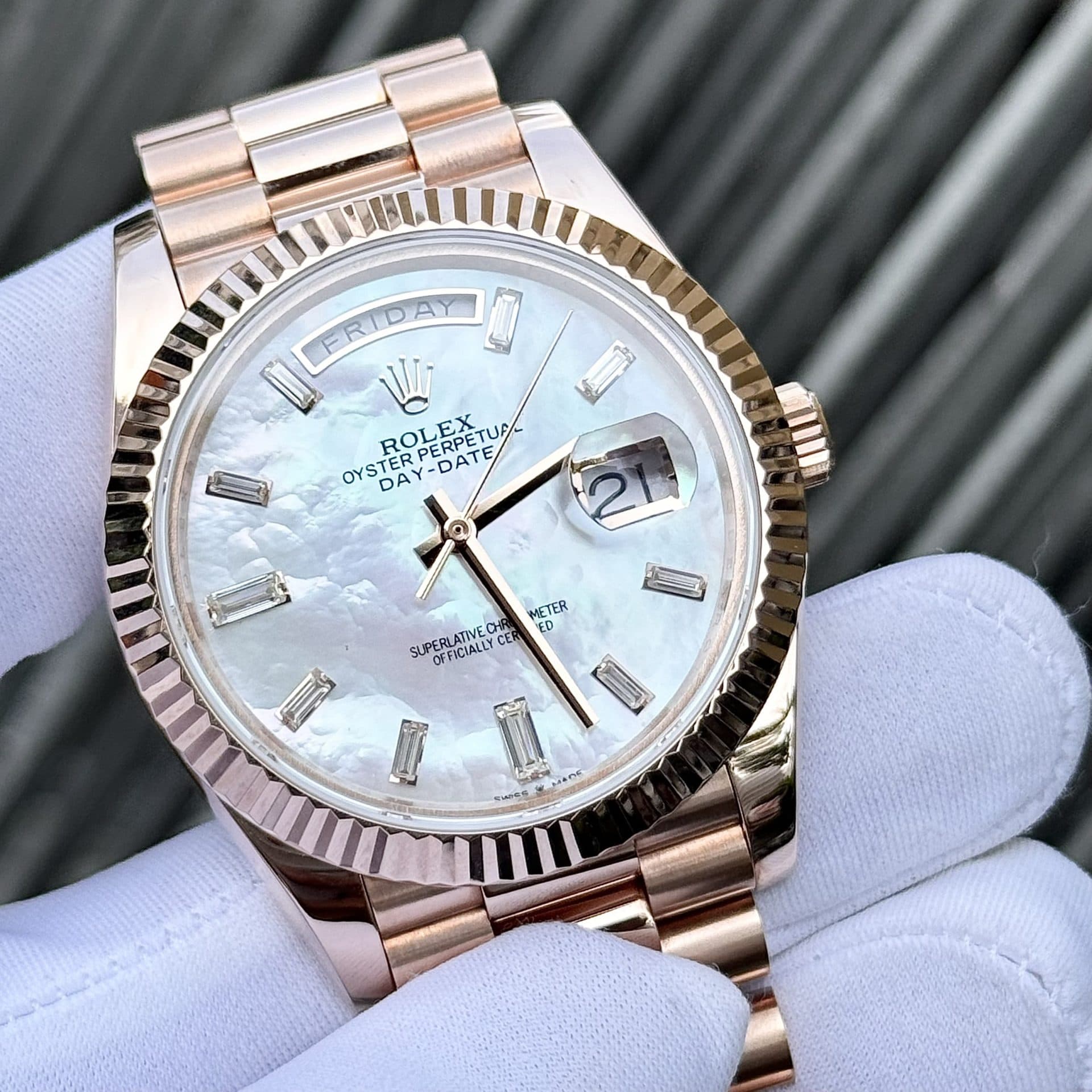 Dong-Ho-Rolex-Che-Tac-Boc-Vang-Hong-Mat-Xa-Cu-Moissanite-Day-Date-GM-Factory-40mm-5-1