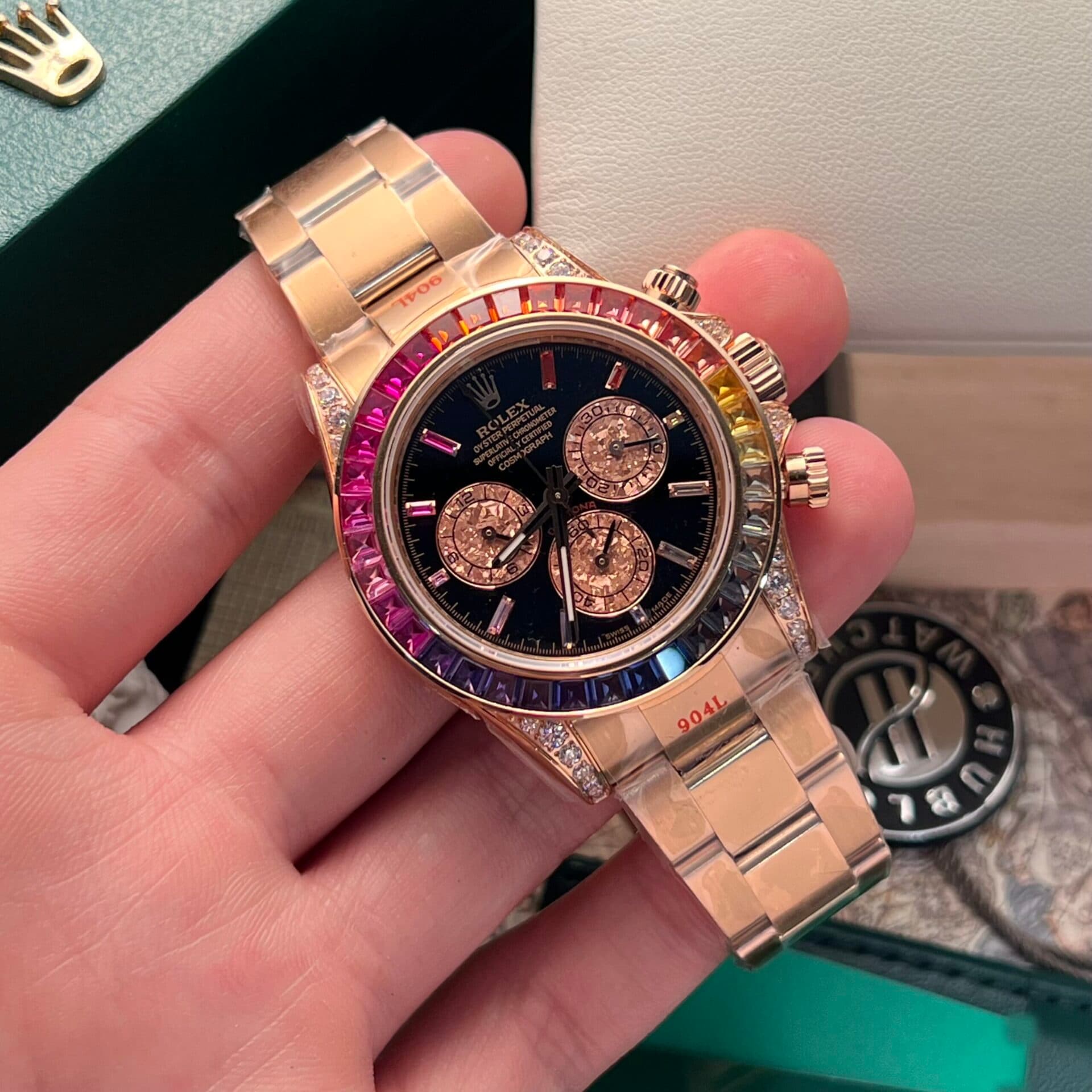 Dong-Ho-Rolex-Cosmograph-Daytona-116595RBOW-Replica-11-Noob-40mm-2-scaled-1