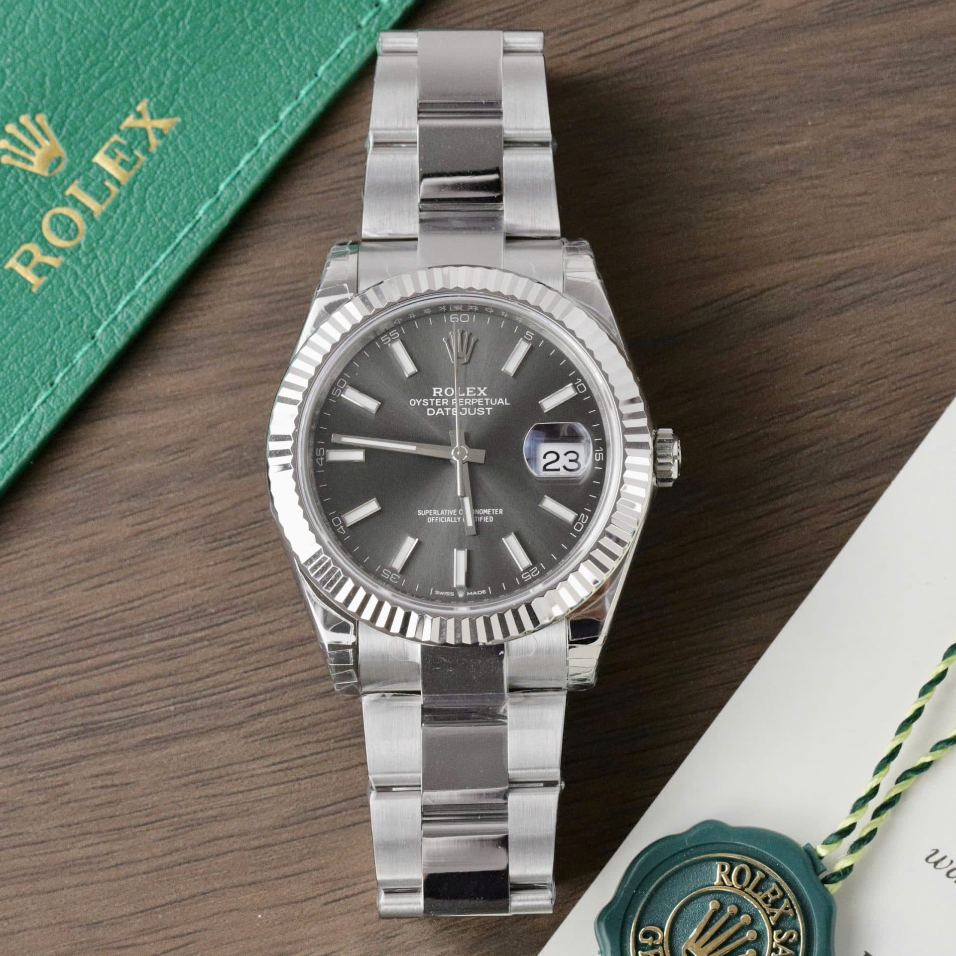 Dong-Ho-Rolex-DateJust-126334-Replica-11-Mat-Xam-Day-Oyster-Nha-May-VS-41mm-1-1