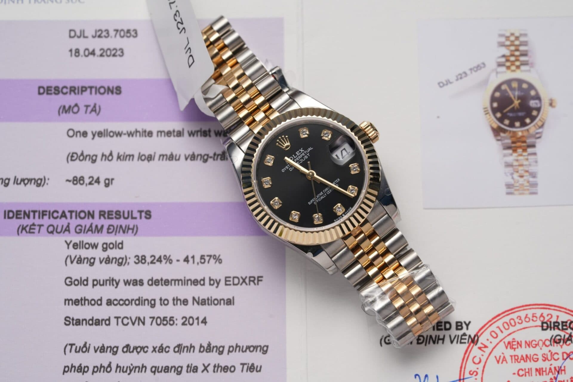 Dong-Ho-Rolex-DateJust-Boc-Vang-Mat-So-Den-Coc-Dinh-Da-31mm-4-scaled-1