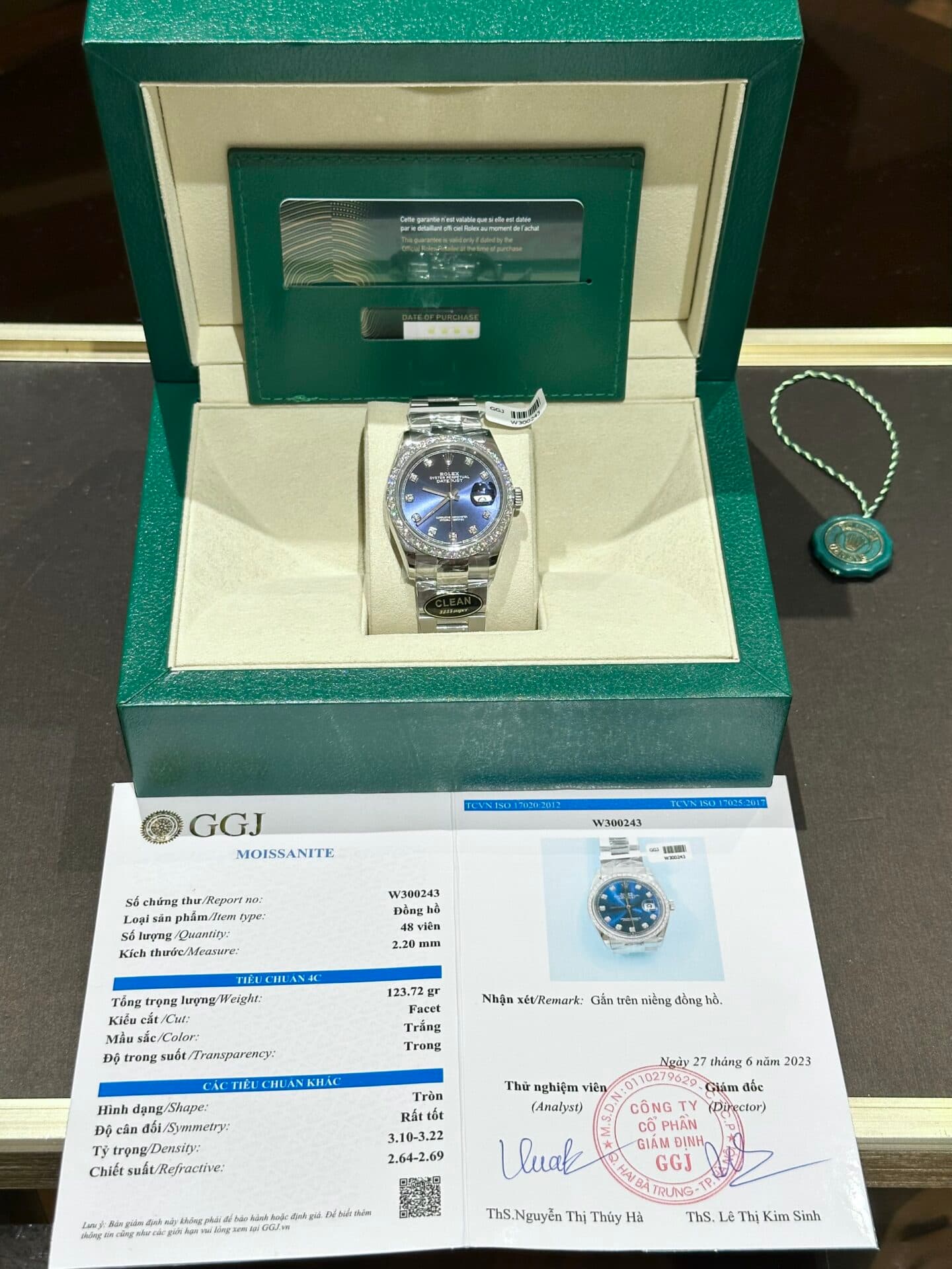 Dong-Ho-Rolex-DateJust-Do-Kim-Cuong-Moissanite-Mat-Xanh-Clean-Factory-41mm-1-1
