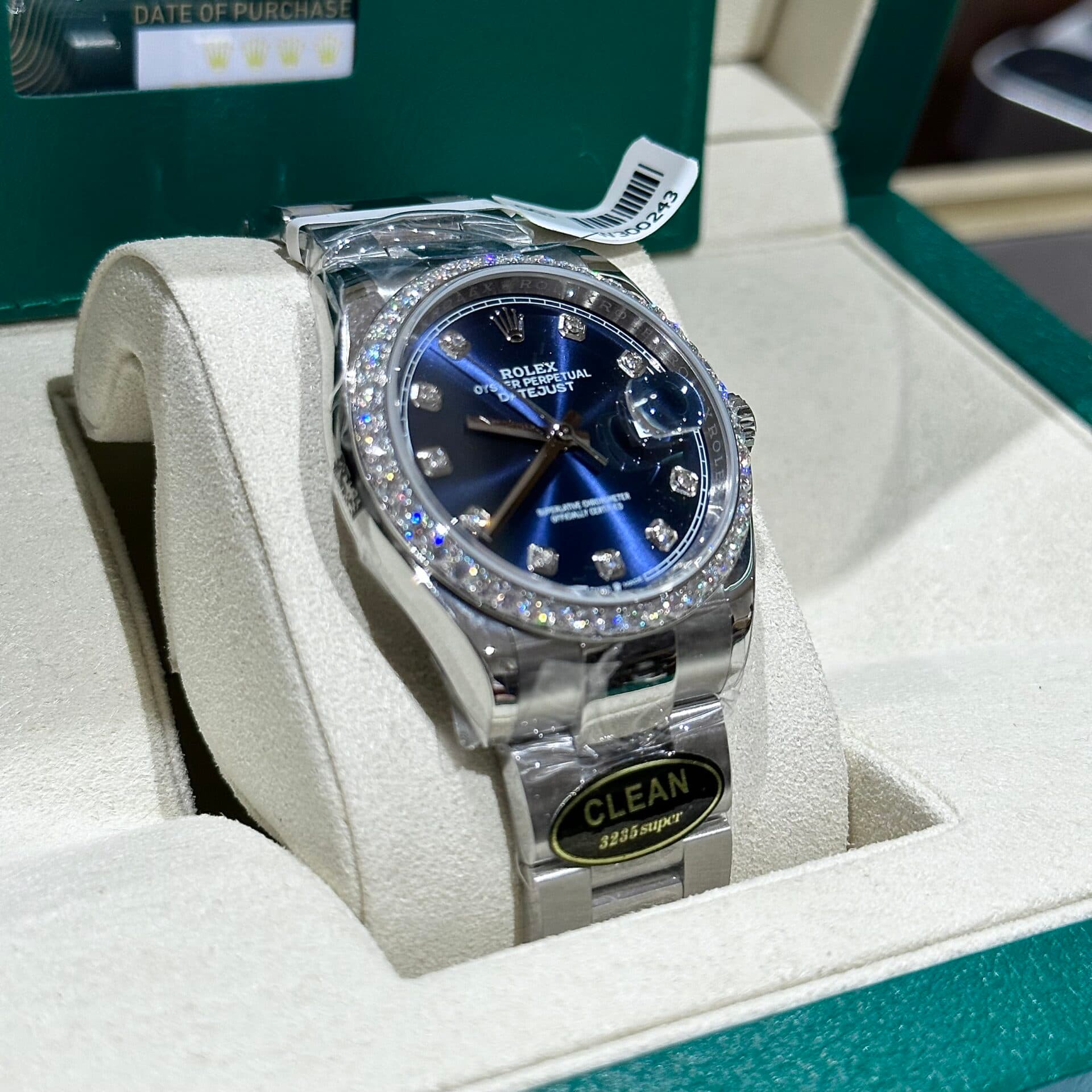 Dong-Ho-Rolex-DateJust-Do-Kim-Cuong-Moissanite-Mat-Xanh-Clean-Factory-41mm-4-1