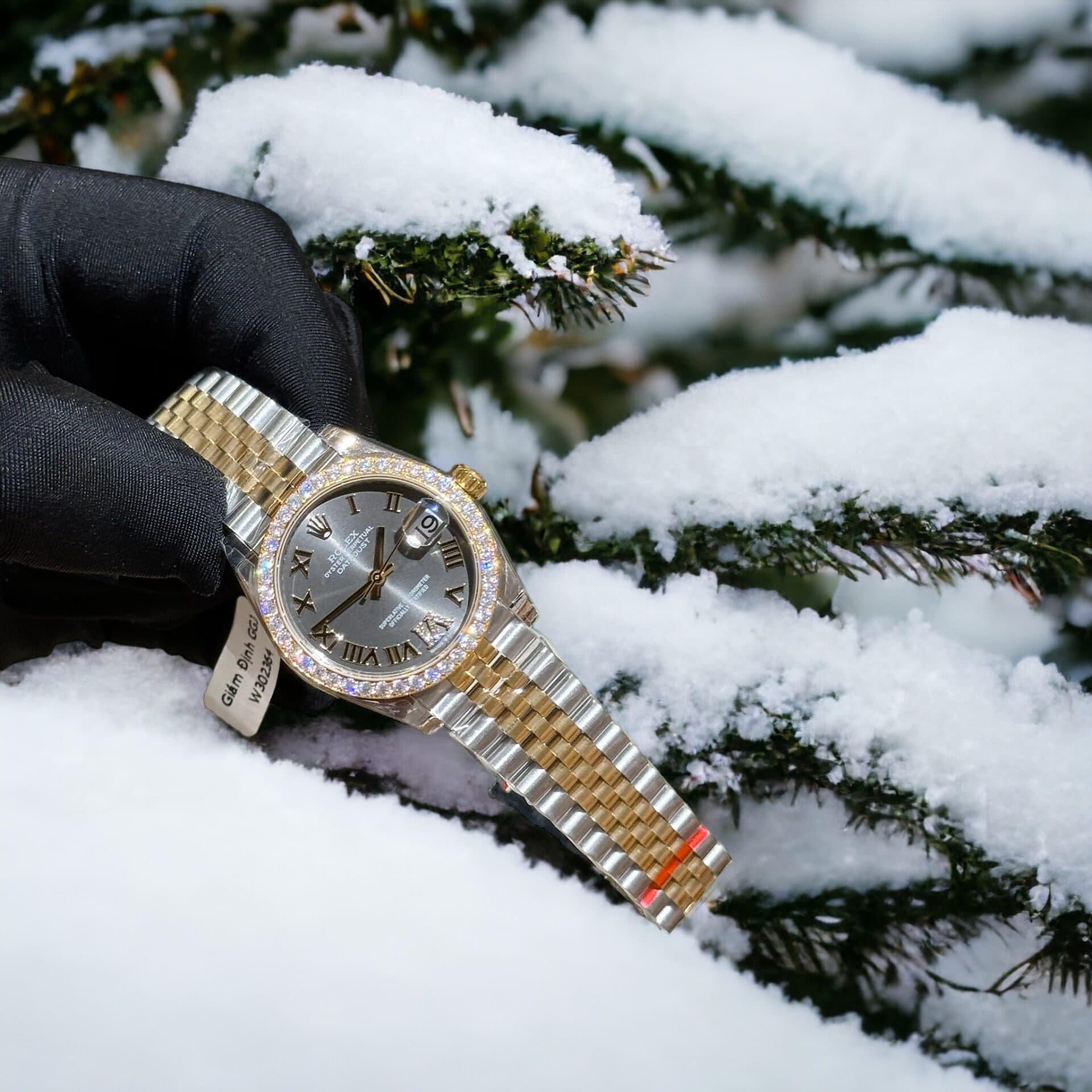 Dong-Ho-Rolex-DateJust-Do-Kim-Cuong-Moissanite-Replica-11-Mat-Xam-31mm-2-1