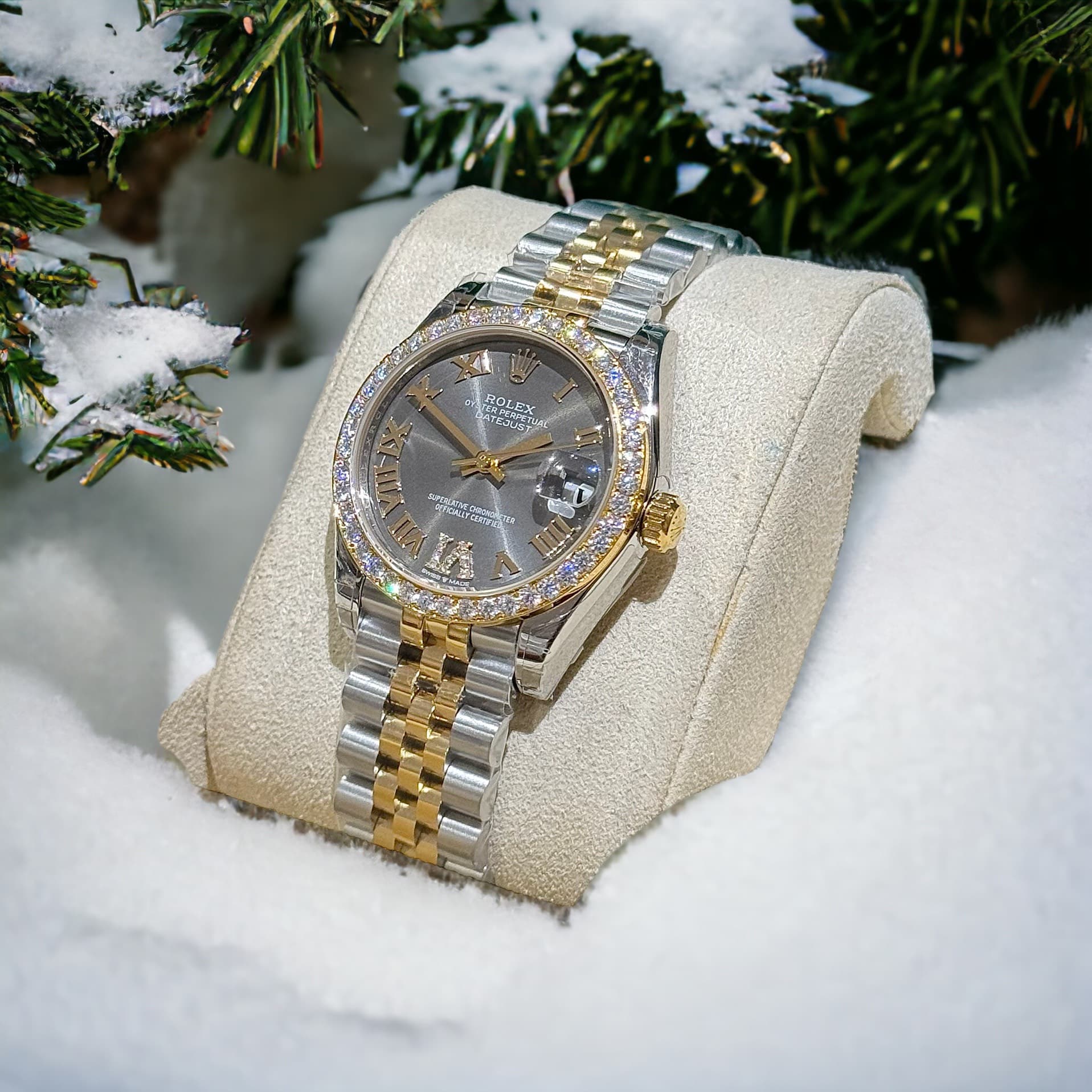 Dong-Ho-Rolex-DateJust-Do-Kim-Cuong-Moissanite-Replica-11-Mat-Xam-31mm-6-1