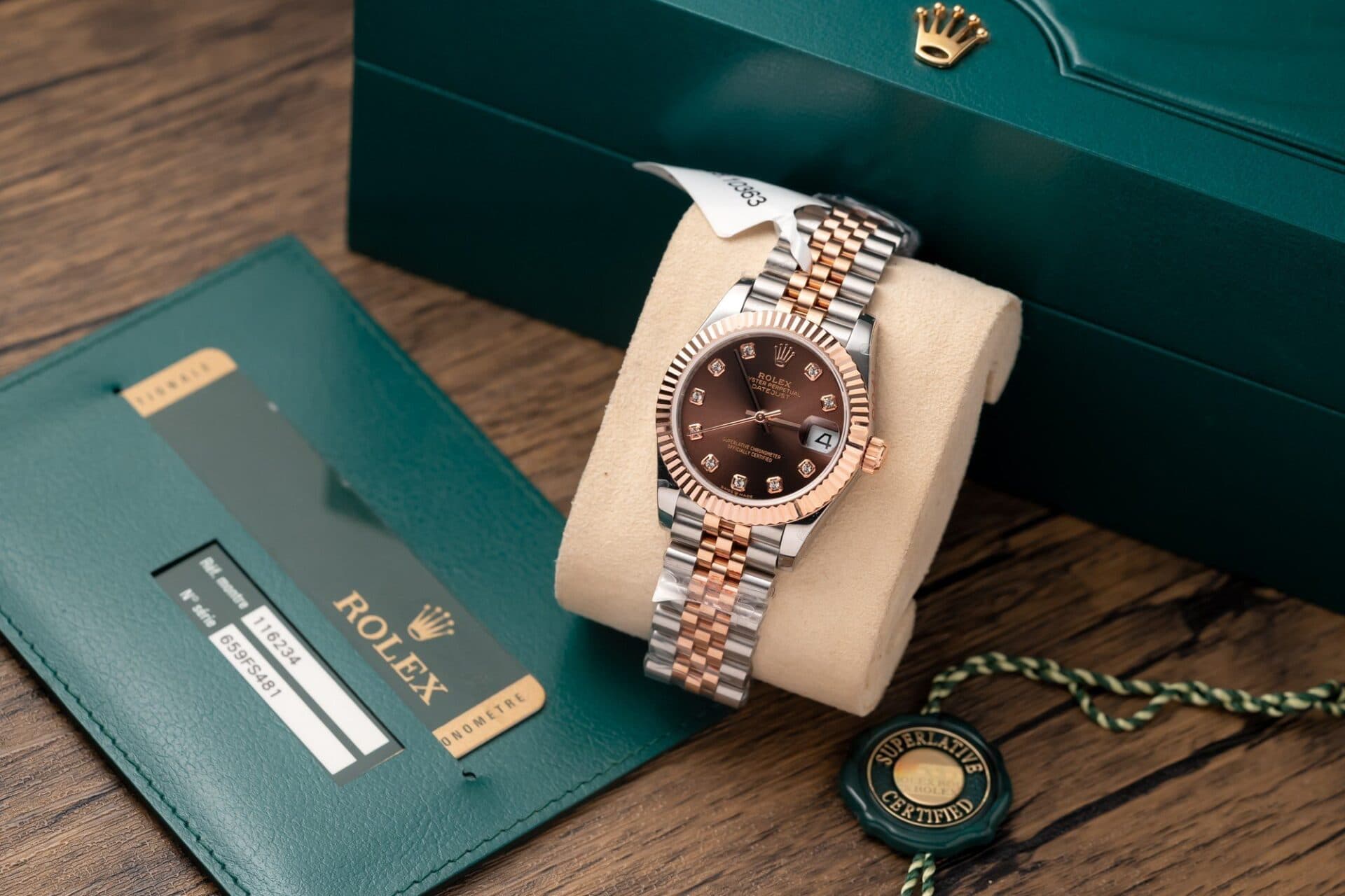 Dong-Ho-Rolex-DateJust-Nu-Boc-Vang-Mat-Chocolate-Rep-11-31mm-2-1