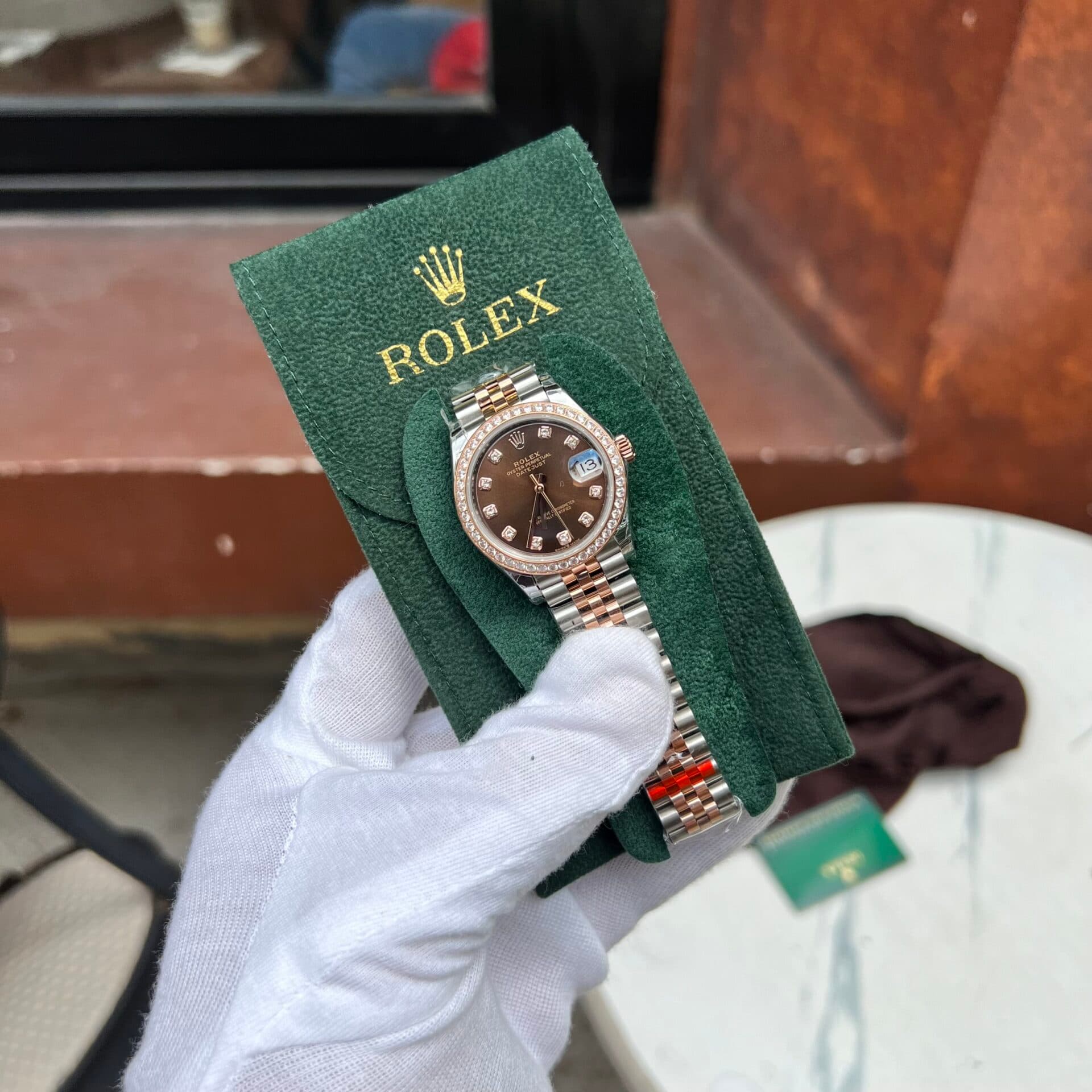 Dong-Ho-Rolex-DateJust-Nu-Dinh-Da-Mat-Chocolate-Fake-11-EW-31mm-3-1