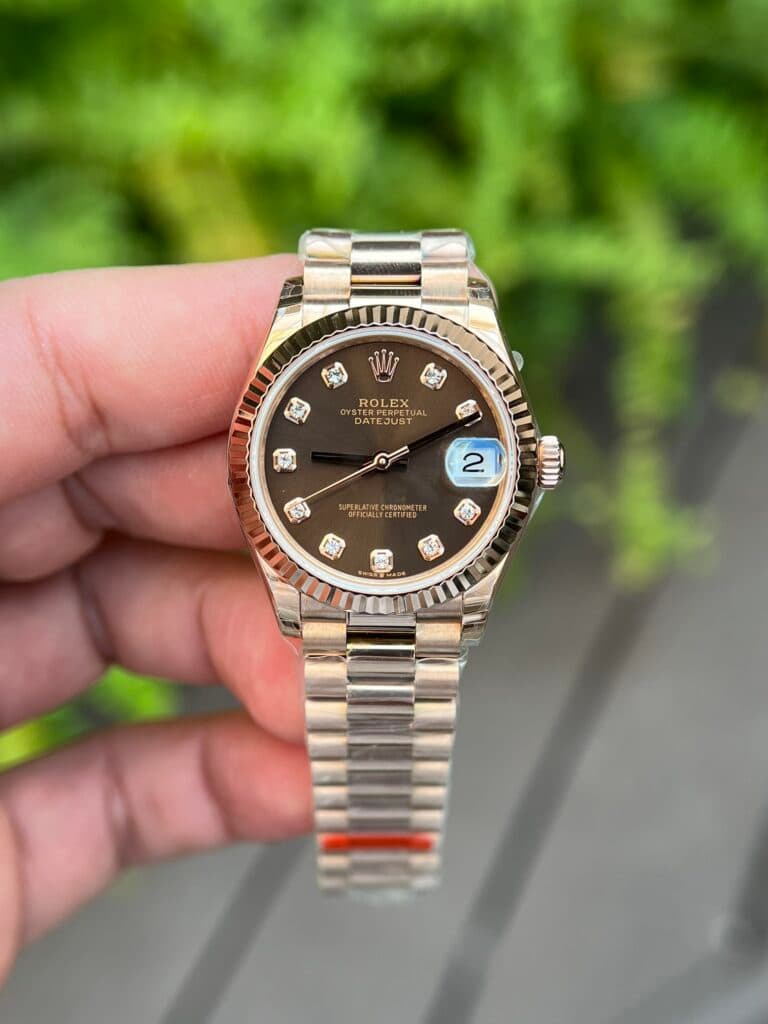 Dong-Ho-Rolex-DateJust-Nu-Mat-So-Chocolate-Replica-BP-Factory-31mm-5-1
