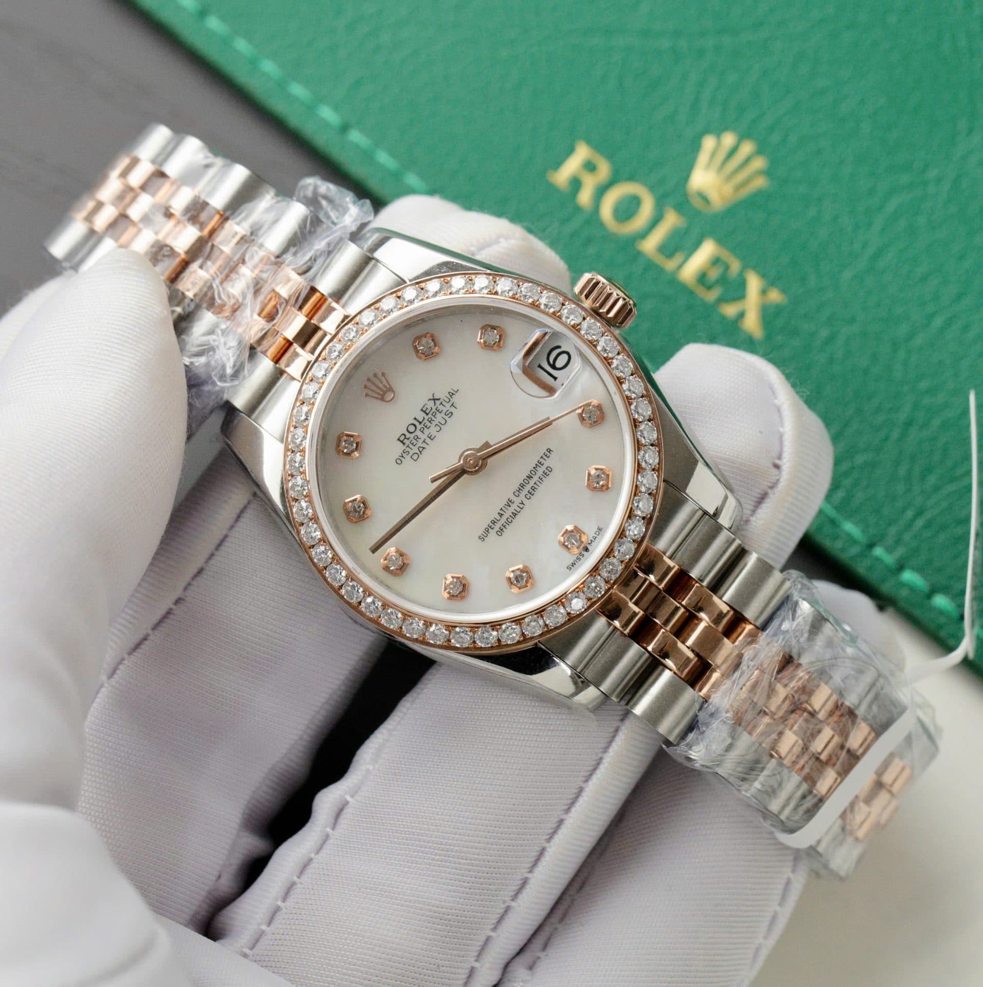 Dong-Ho-Rolex-DateJust-Replica-11-Mat-Kham-Xa-Cu-Dinh-Kim-Cuong-Moissanite-Hong-Kong-31mm-2-1