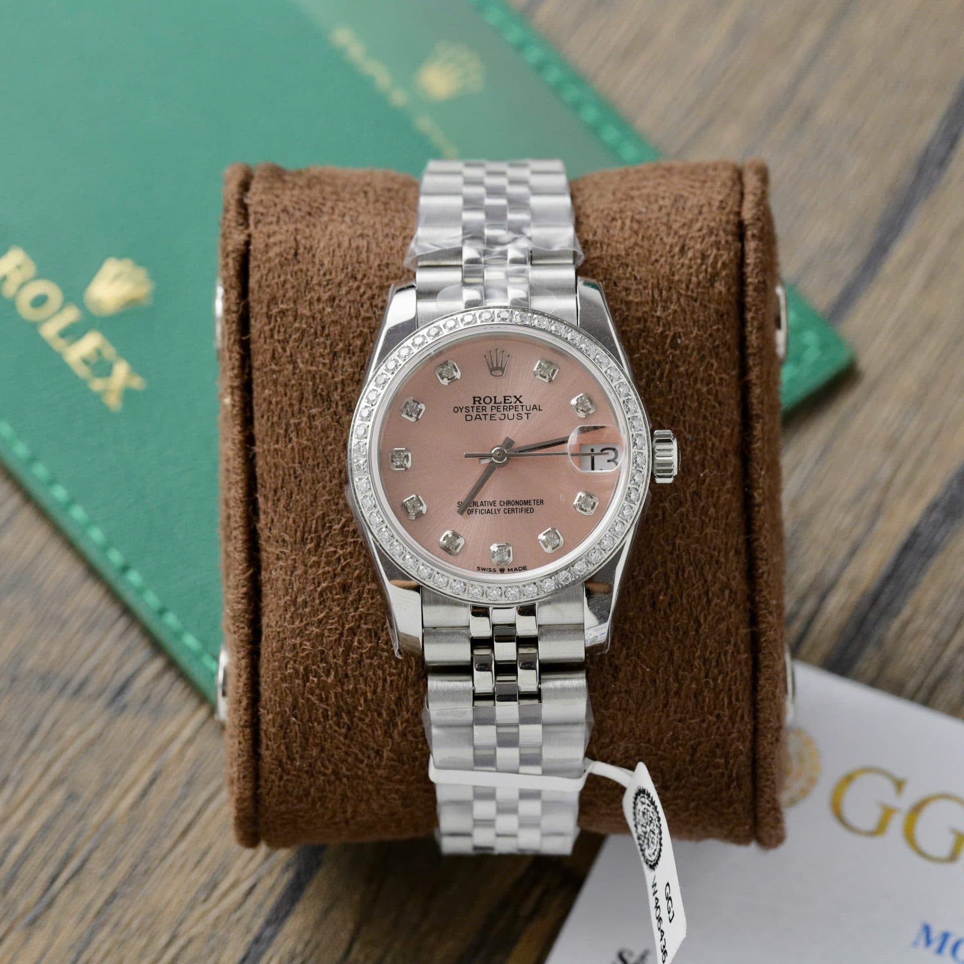 Dong-Ho-Rolex-DateJust-Replica-11-Nu-Mat-Hong-Dinh-Kim-Cuong-Moissanite-31mm-2-1