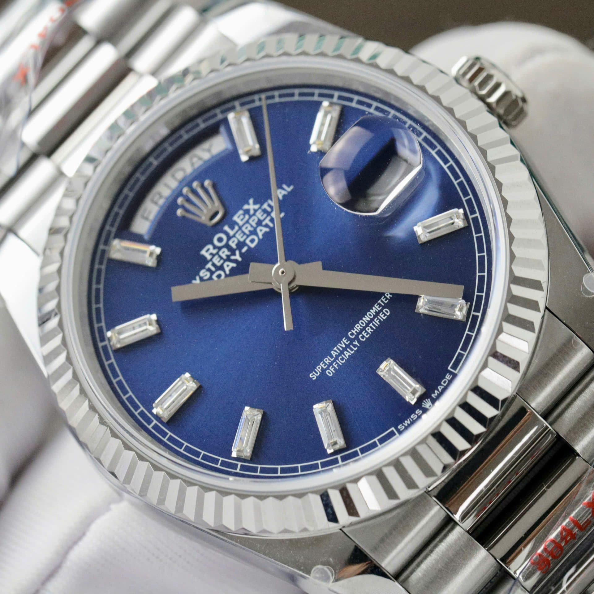 Dong-Ho-Rolex-Day-Date-128236-Replica-11-Mat-Xanh-Blue-Trong-Luong-158gram-Nha-May-QF-36mm-3-1