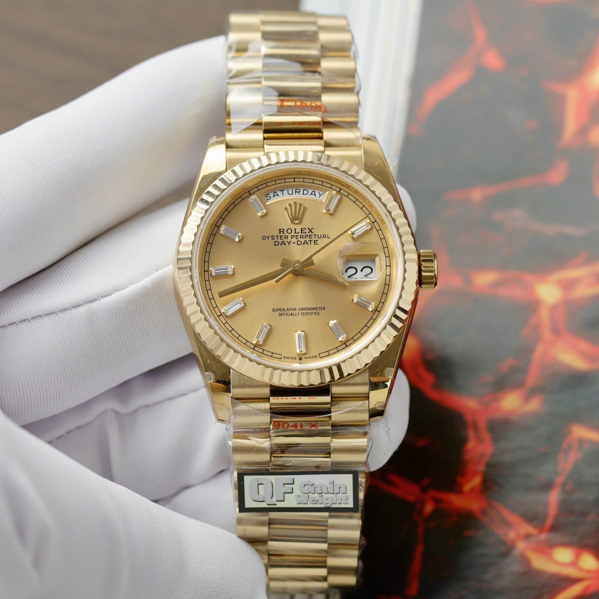 Dong-Ho-Rolex-Day-Date-128238-Che-Tac-Mat-Vang-Champagne-Trong-Luong-158gram-QF-Factory-36mm-6-1