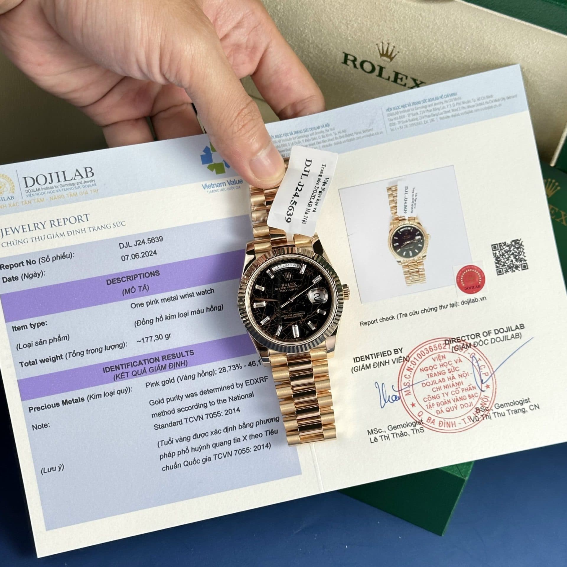 Dong-Ho-Rolex-Day-Date-228235-Boc-Vang-18K-Mat-Nham-Thach-178-Gram-40mm-4-1
