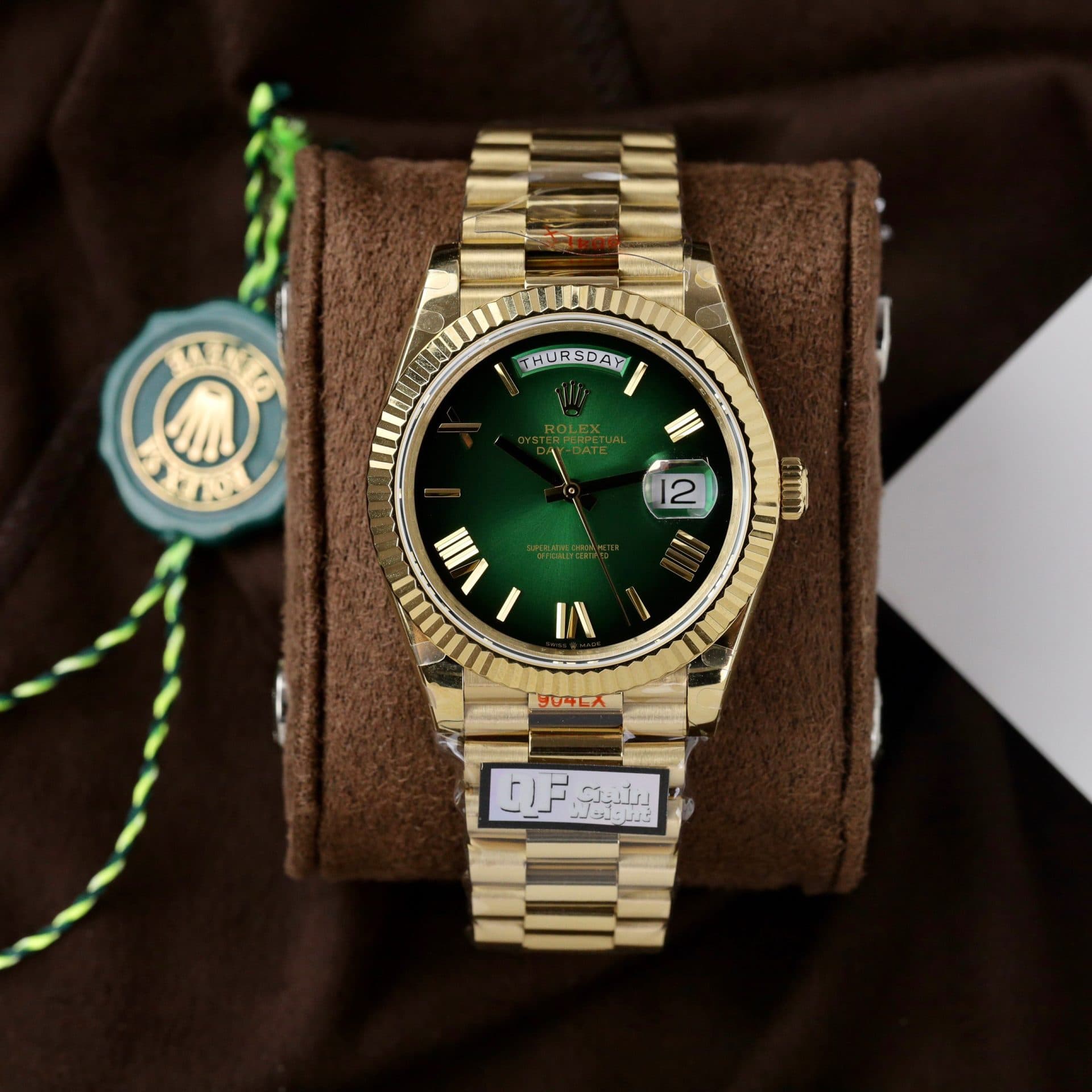 Dong-Ho-Rolex-Day-Date-228238-0069-Green-Ombre-Replica-11-QF-Factory-185-Grams-40mm-11-1