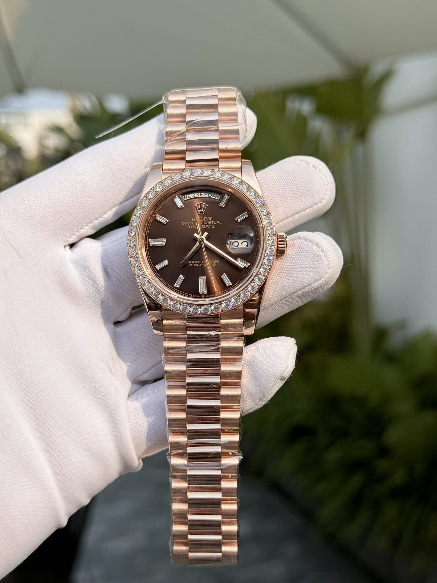 Dong-Ho-Rolex-Day-Date-Boc-Vang-18K-Do-Kim-Cuong-Moissanite-GM-V3-176-Gram-1-1