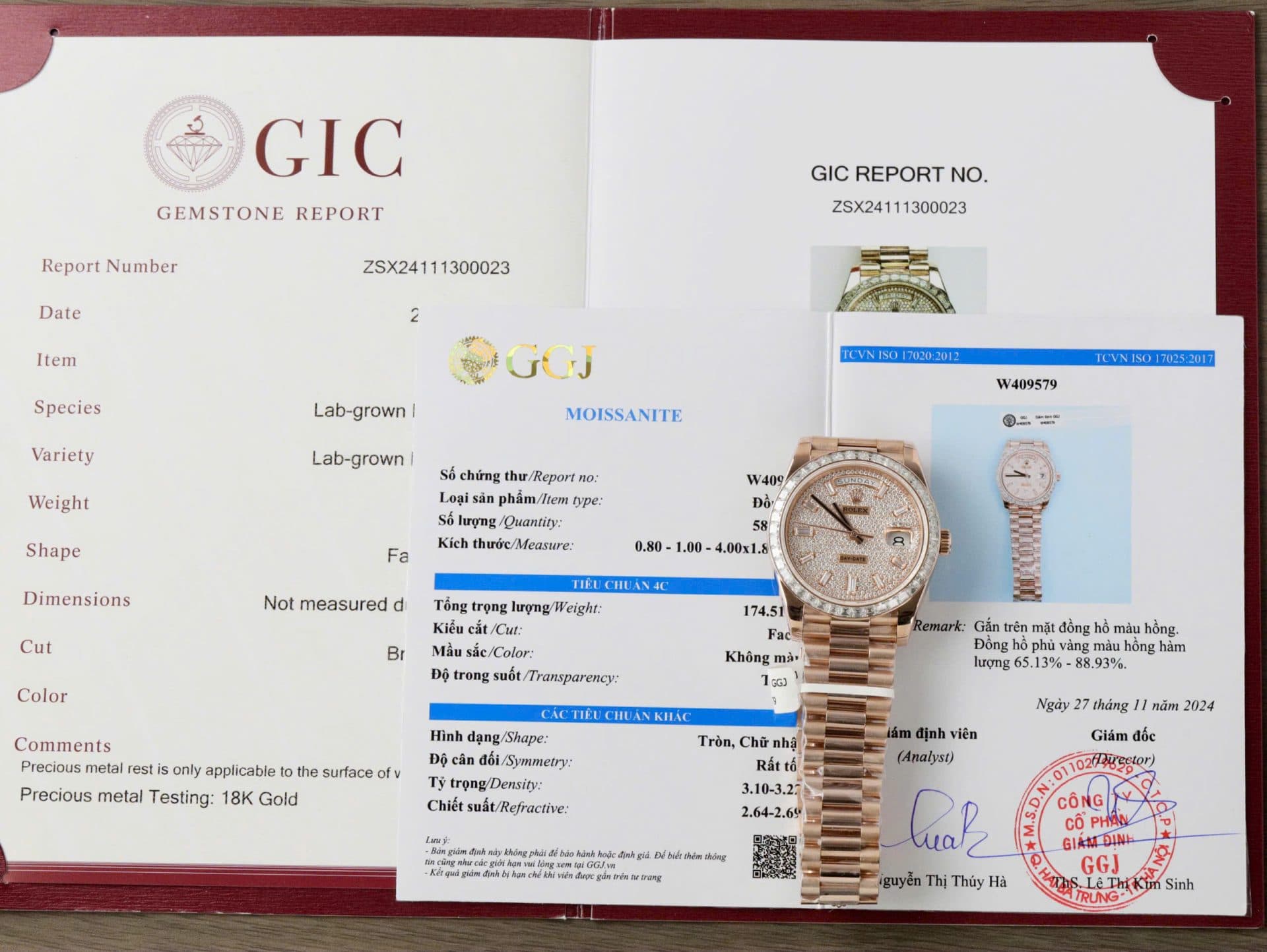 Dong-Ho-Rolex-Day-Date-Che-Tac-Boc-Vang-Hong-18K-Kim-Cuong-Moissanite-Baguette-GMF-40mm-9-1