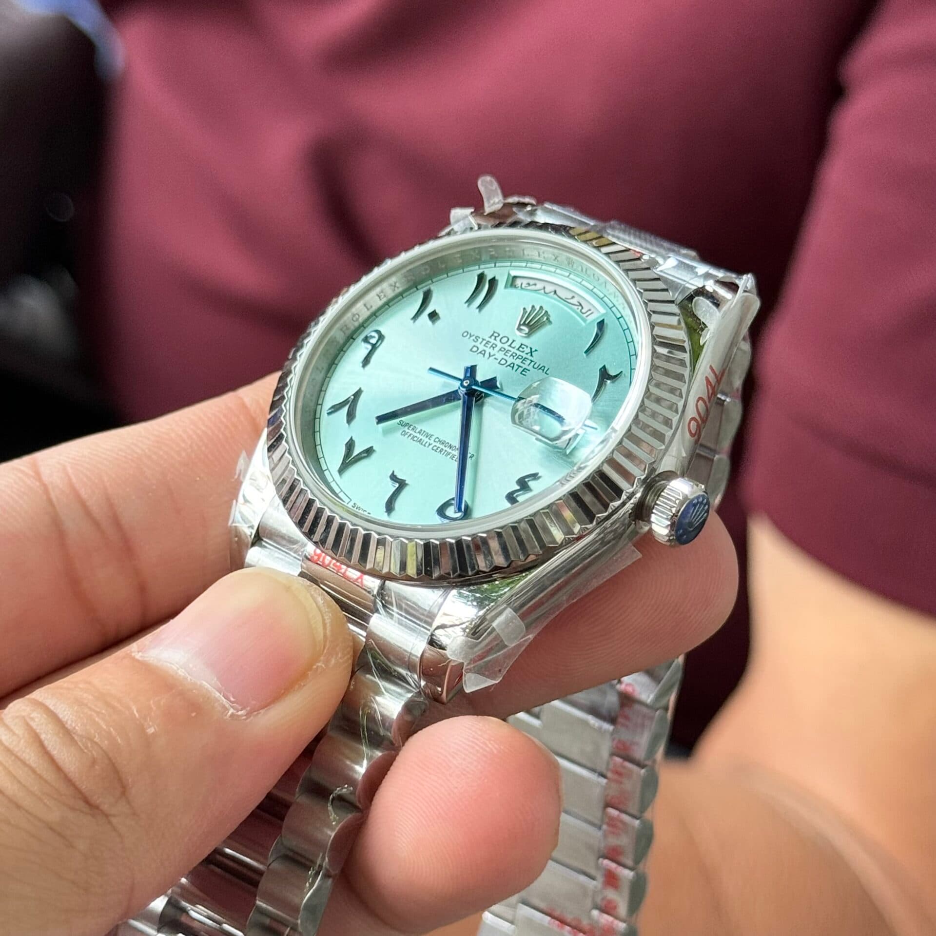 Dong-Ho-Rolex-Day-Date-Replica-11-Mat-So-Xanh-Bang-Coc-A-Rap-GM-V2-40mm-5-1