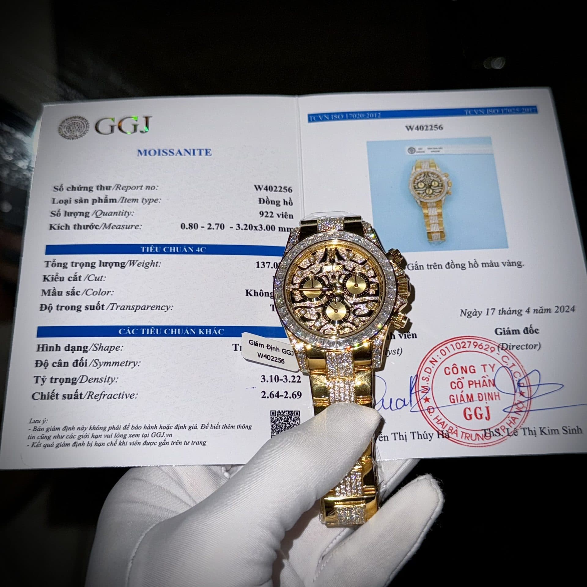 Dong-Ho-Rolex-Daytona-Che-Tac-Boc-Vang-Do-Moisasnite-Eye-Of-Tiger-40mm-1-1