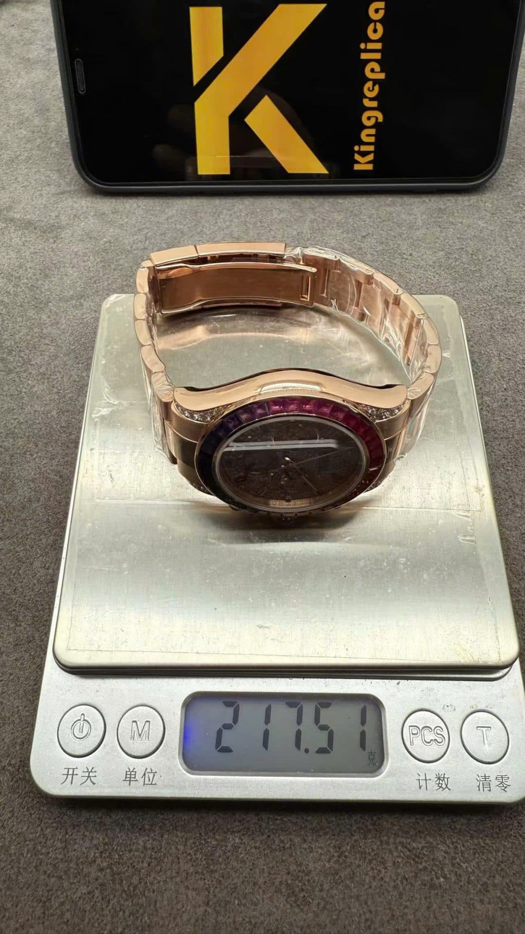 Dong-Ho-Rolex-Daytona-Rainbow-Che-Tac-Vang-Khoi-Dinh-Kim-Cuong-Tu-Nhien-40mm-4-1