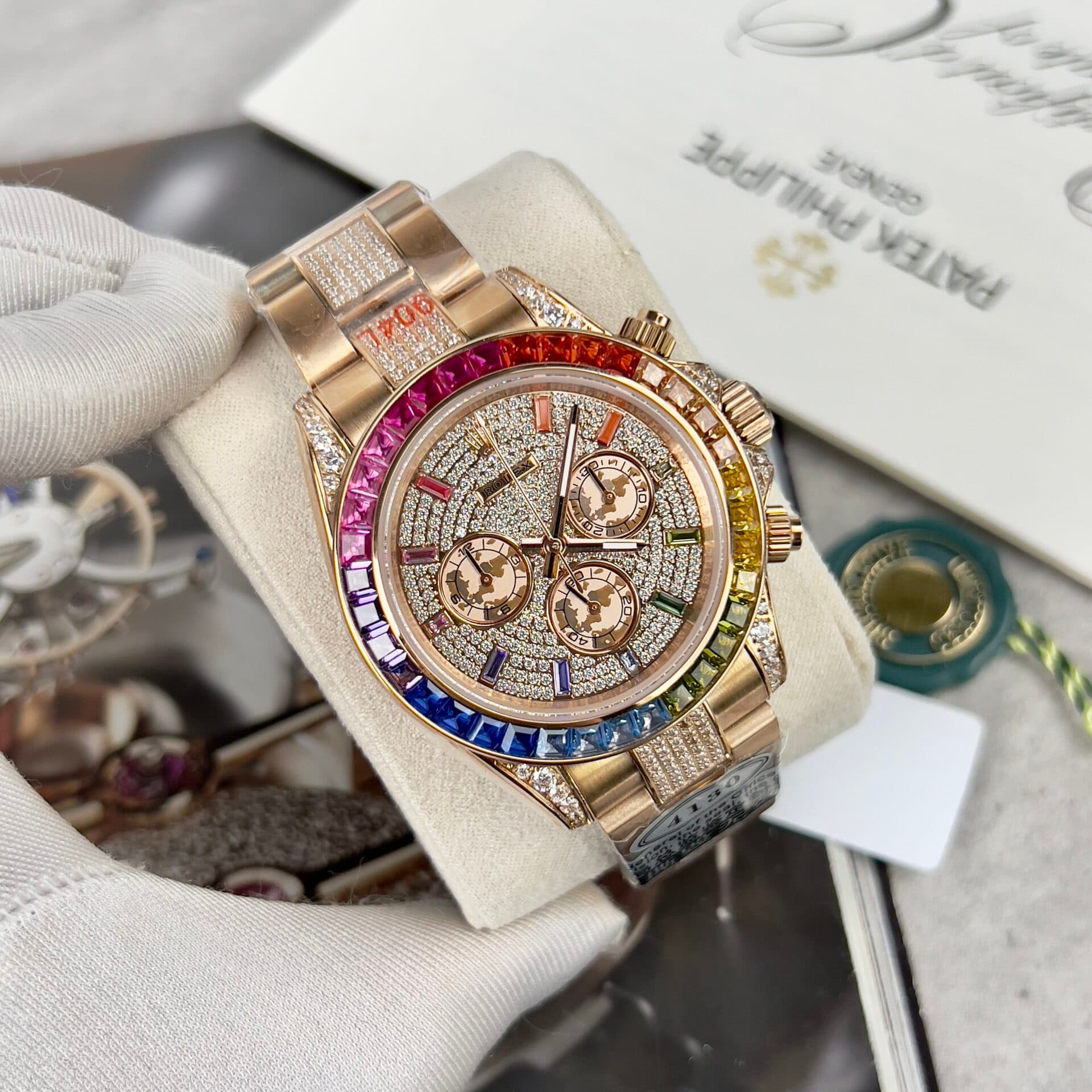 Dong-Ho-Rolex-Daytona-Rainbow-Nam-Dinh-Full-Da-Replica-11-40mm-4-1