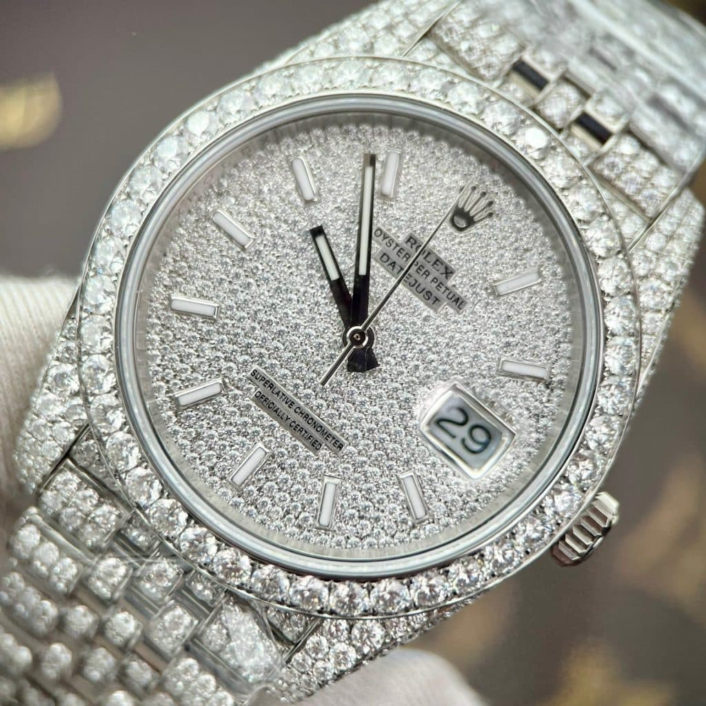 Dong-Ho-Rolex-Dinh-Full-Kim-Cuong-Moissanite-DateJust-Replica-7-1