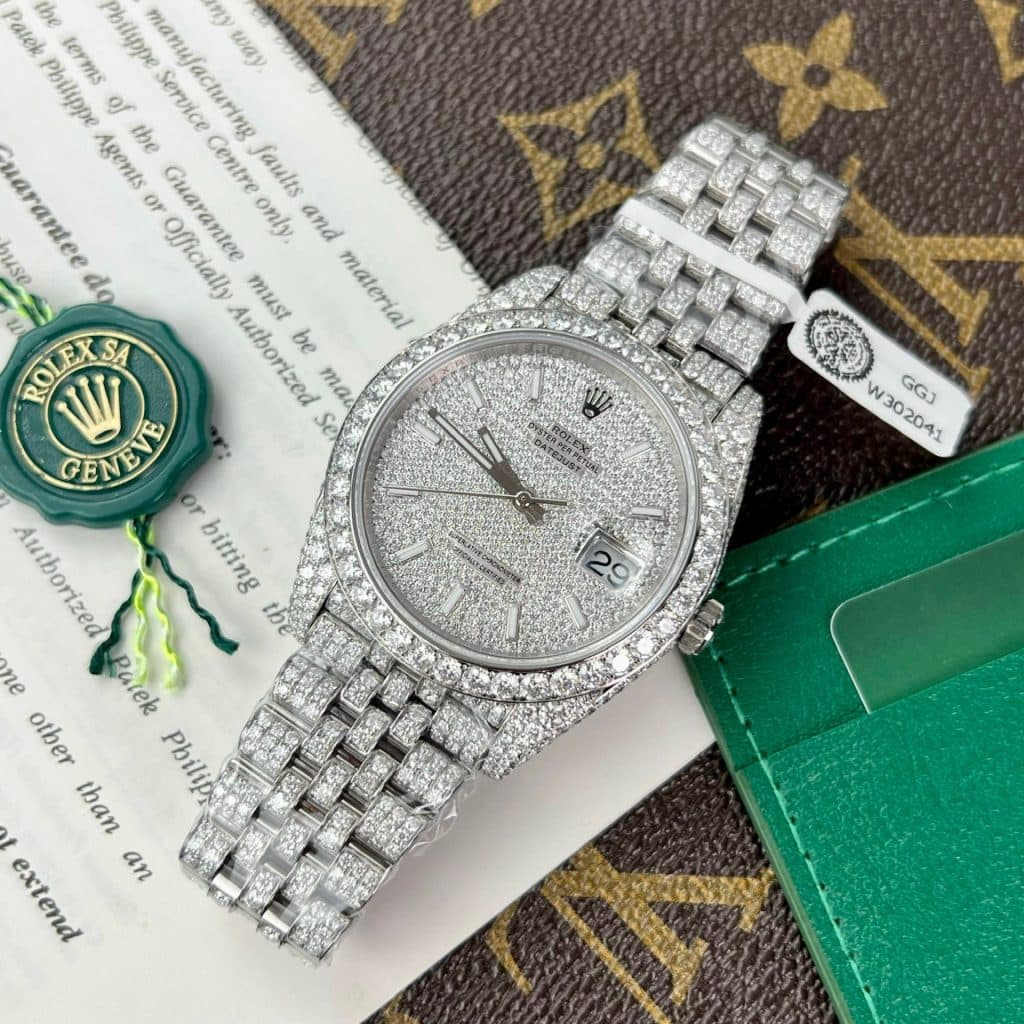 Dong-Ho-Rolex-Dinh-Full-Kim-Cuong-Moissanite-DateJust-Replica-8-1