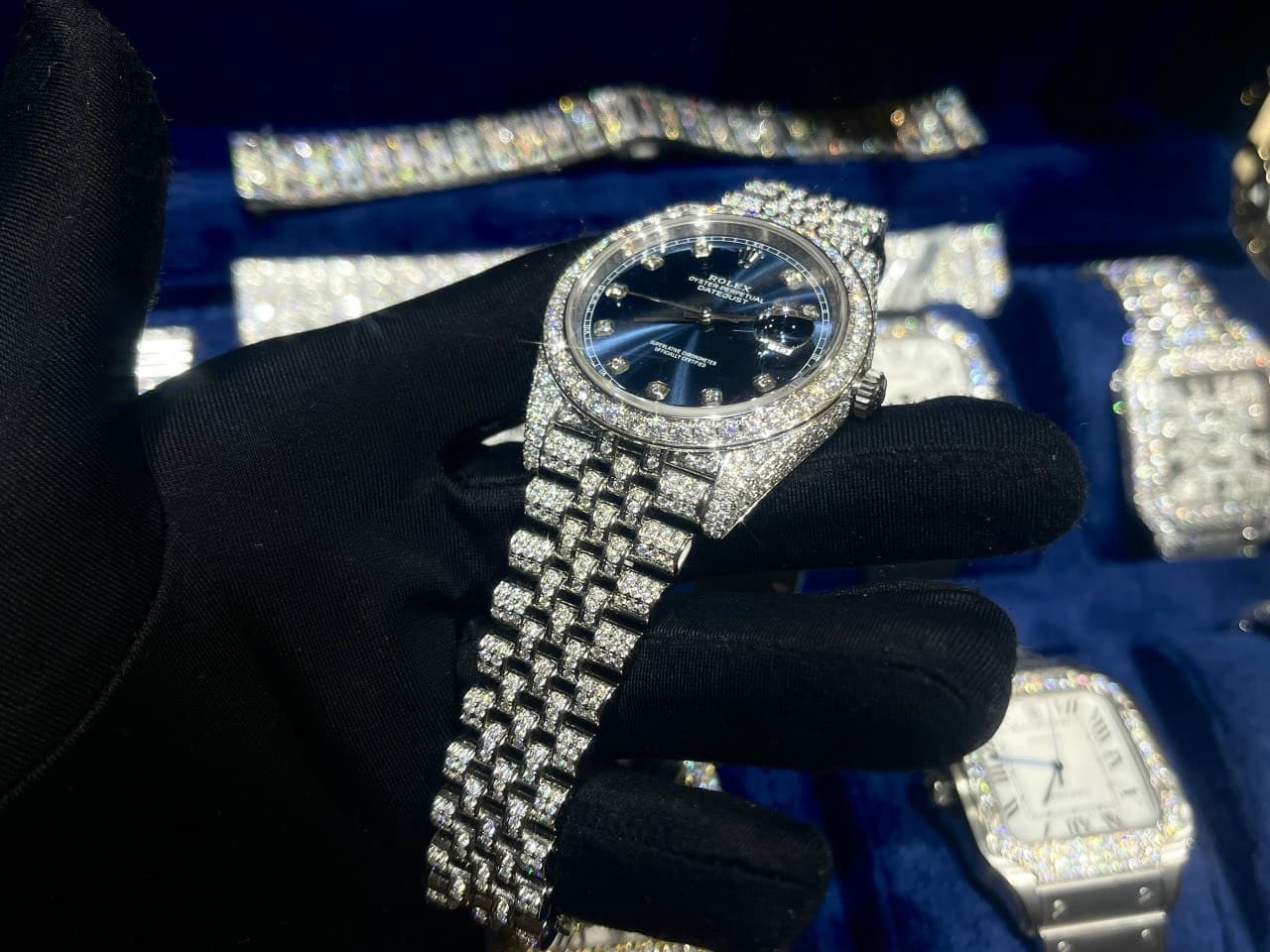 Dong-Ho-Rolex-Do-Kim-Cuong-Moissanite-DateJust-Mat-Xanh-Blue-41mm-6-1