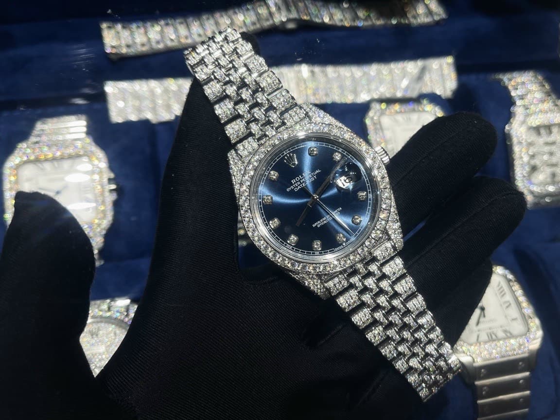 Dong-Ho-Rolex-Do-Kim-Cuong-Moissanite-DateJust-Mat-Xanh-Blue-41mm-8-1