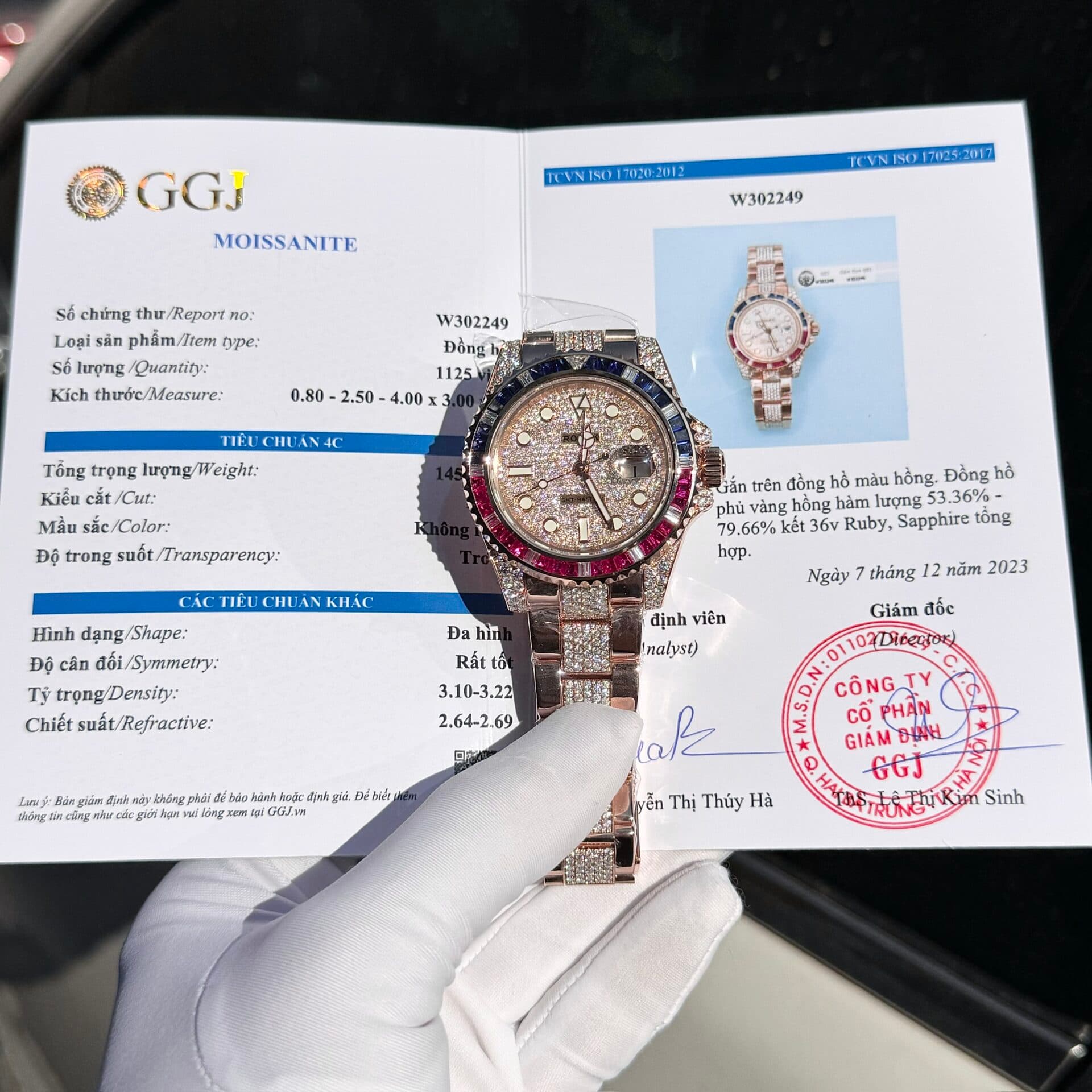 Dong-Ho-Rolex-GMT-Master-II-126755-SARU-DIAO-Boc-Vang-Do-Moissanite-Sapphire-5-1