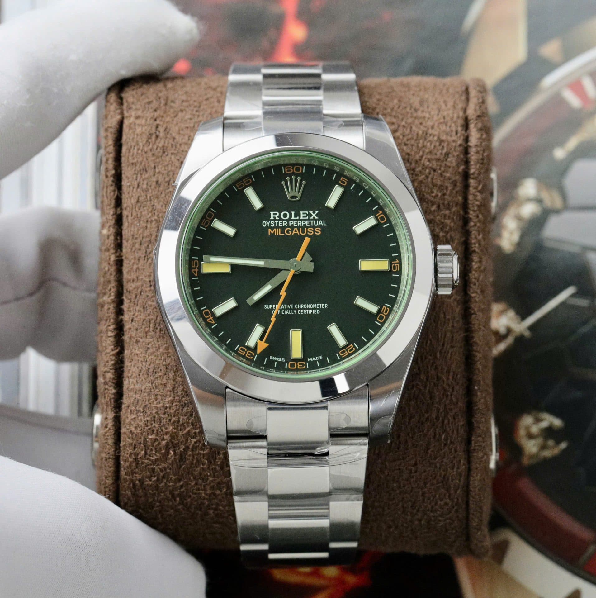 Dong-Ho-Rolex-Milgauss-116400GV-Replica-11-Cao-Cap-Day-Oyster-Nha-May-VS-40mm-1-1