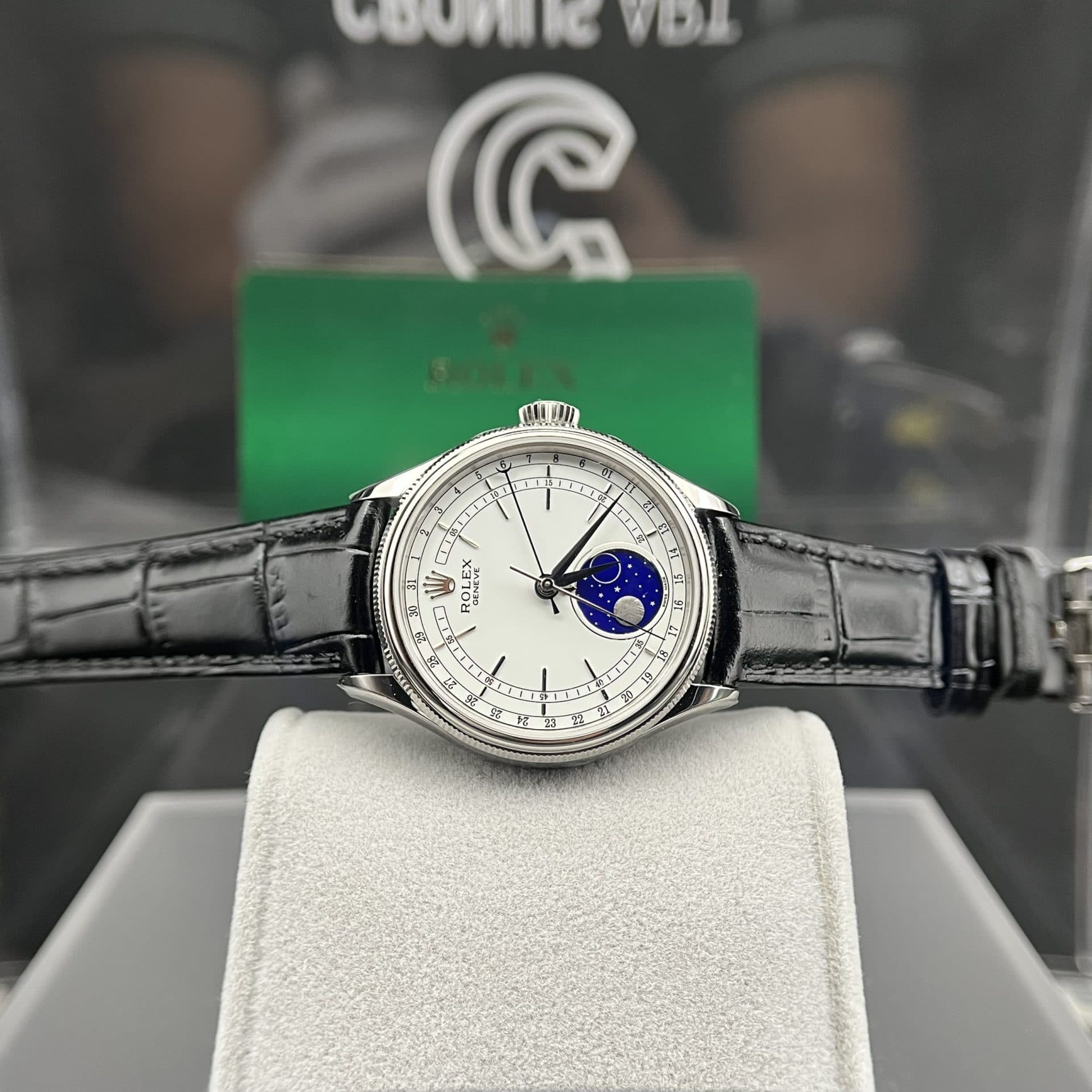 Dong-Ho-Rolex-Moonphase-50535-Rep-11-Nam-Day-Da-Mau-Den-39mm-5-1