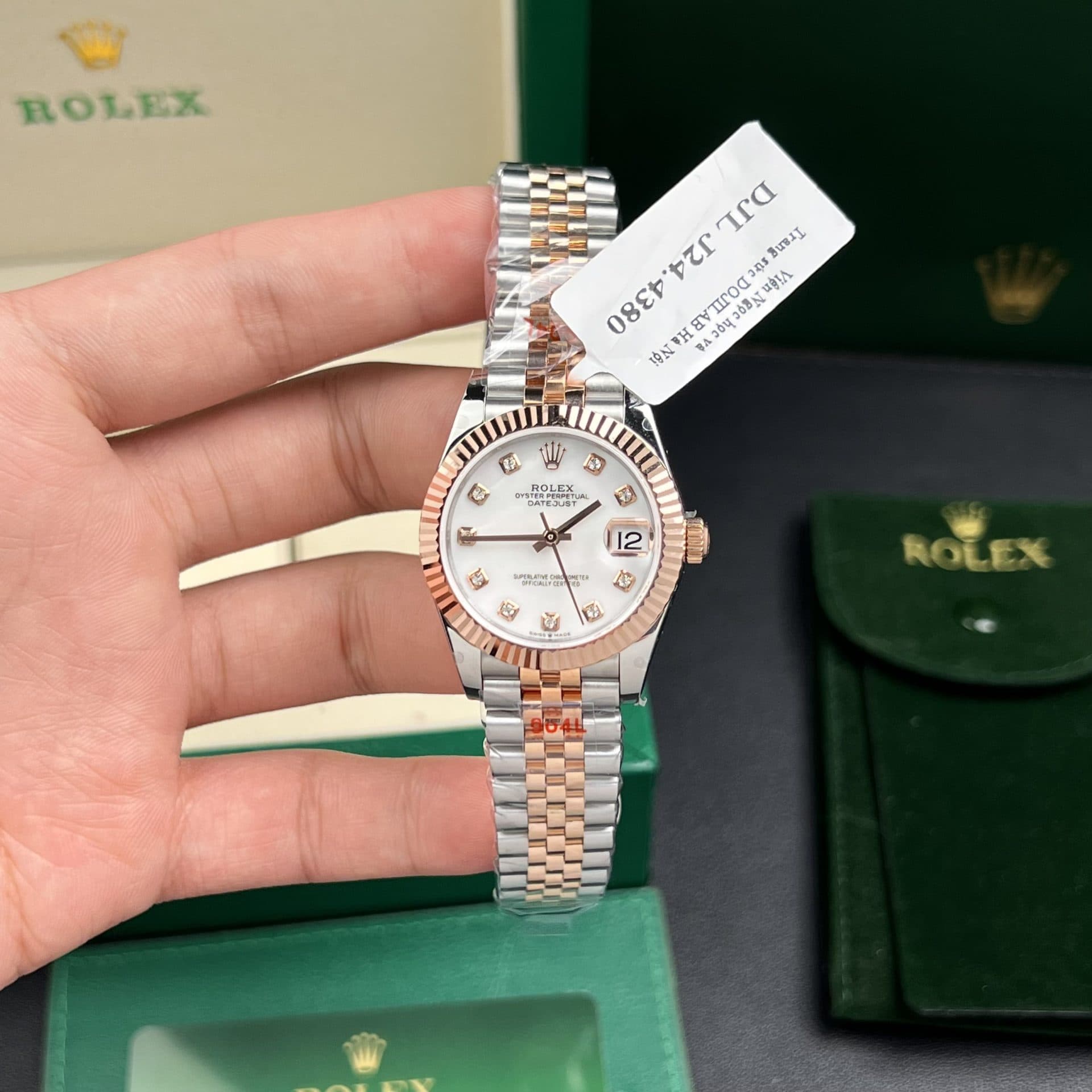 Dong-Ho-Rolex-Nu-Rep-11-DateJust-Mat-MOP-Boc-Vang-Hong-18K-GM-Factory-31mm-7-1