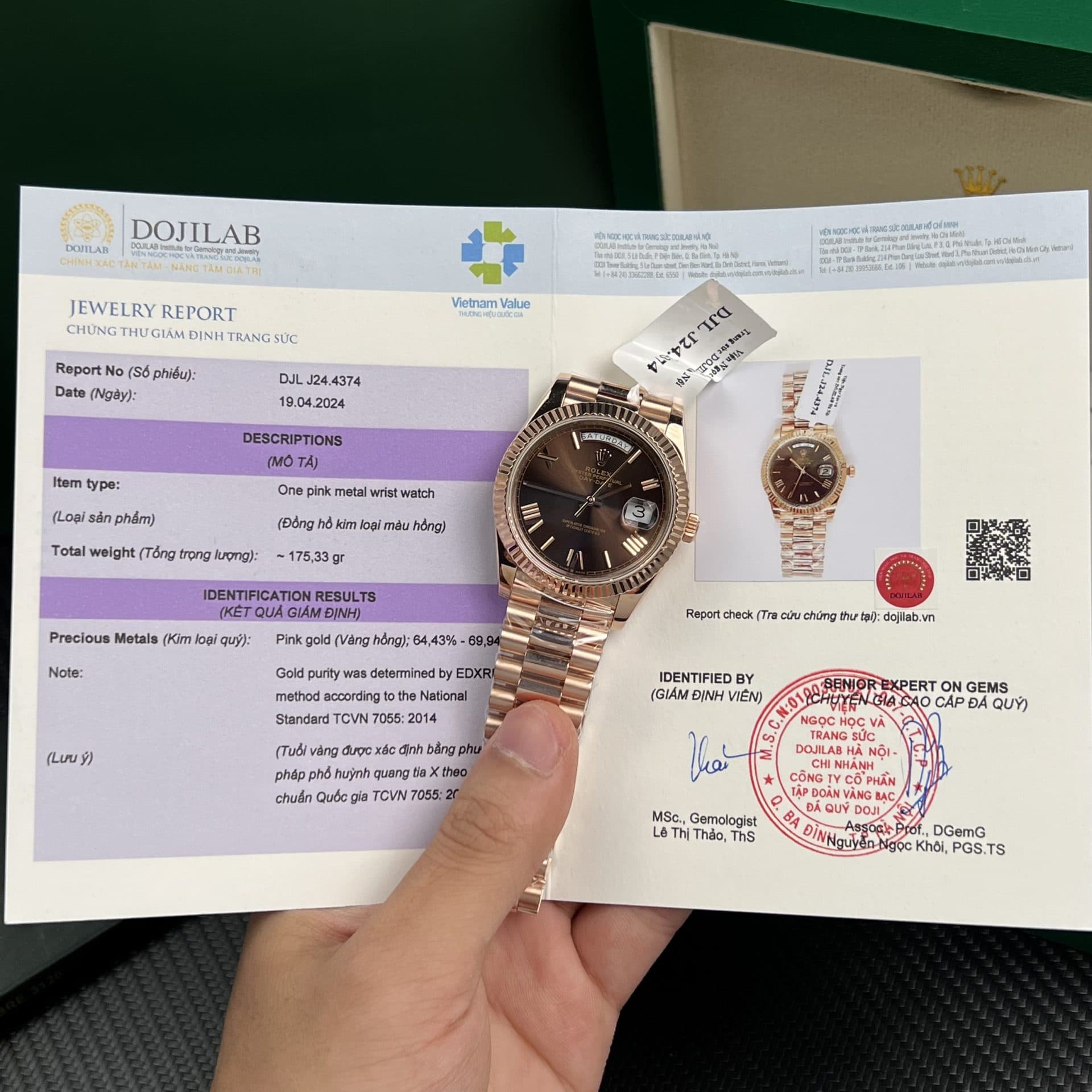 Dong-Ho-Rolex-Rep-11-Day-Date-Coc-So-La-Ma-Boc-Vang-18K-Trong-Luong-175gram-GMF-40mm-8-1